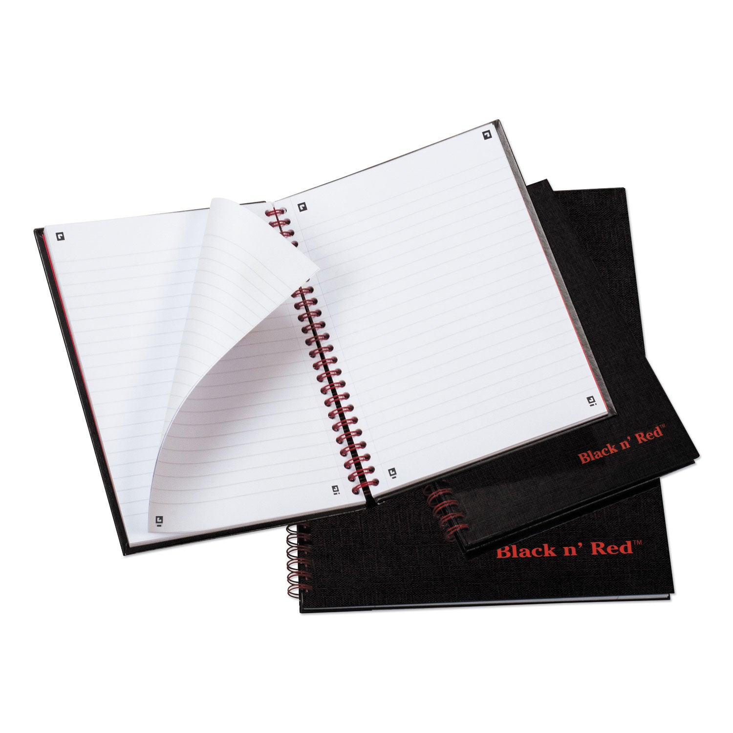 Black n' Red™ Hardcover Twinwire Notebooks, SCRIBZEE Compatible, 1-Subject, Wide/Legal Rule, Black Cover, (70) 8.25 x 5.88 Sheets