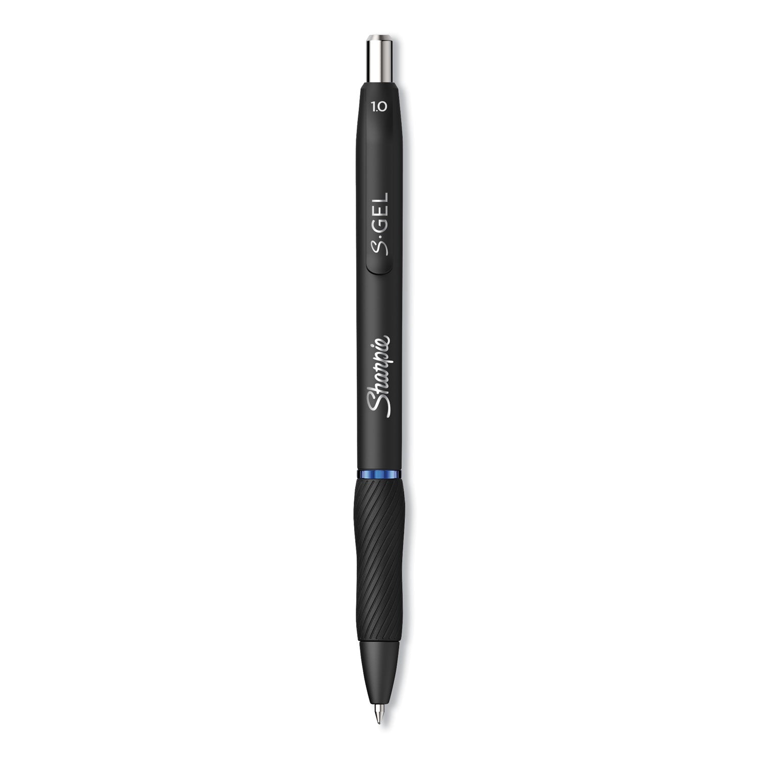 S-Gel High-Performance Gel Pen, Retractable, Bold 1 mm, Blue Ink, Black Barrel, Dozen