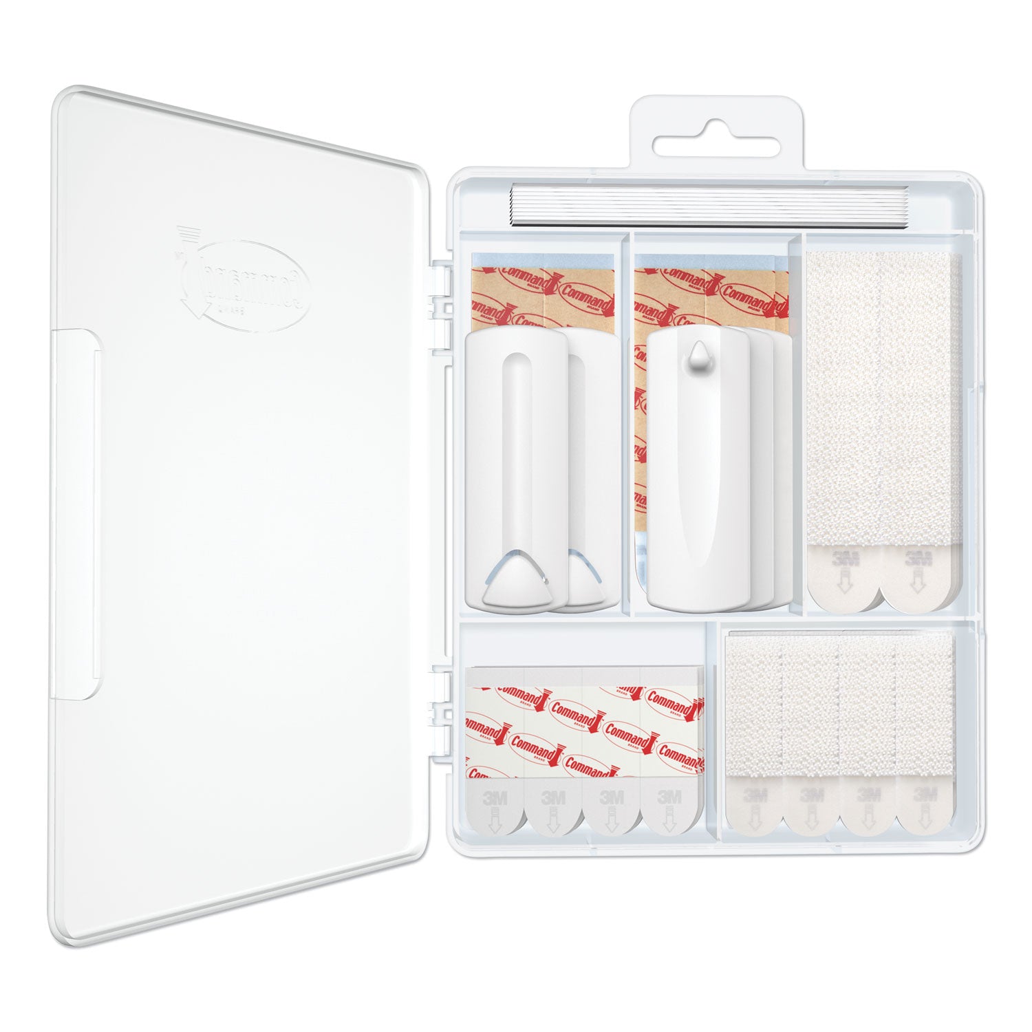 Command™ Picture Hanging Kit, Assorted Sizes, Plastic, White/Clear, 1 lb; 4 lb; 5 lb Capacities 38 Pieces/Pack