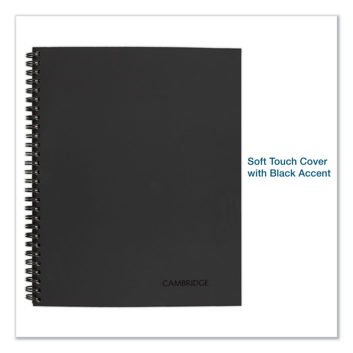 Cambridge® Wirebound Guided Action Planner Notebook, 1-Subject, Project-Management Format, Dark Gray Cover, (80) 11 x 8.5 Sheets