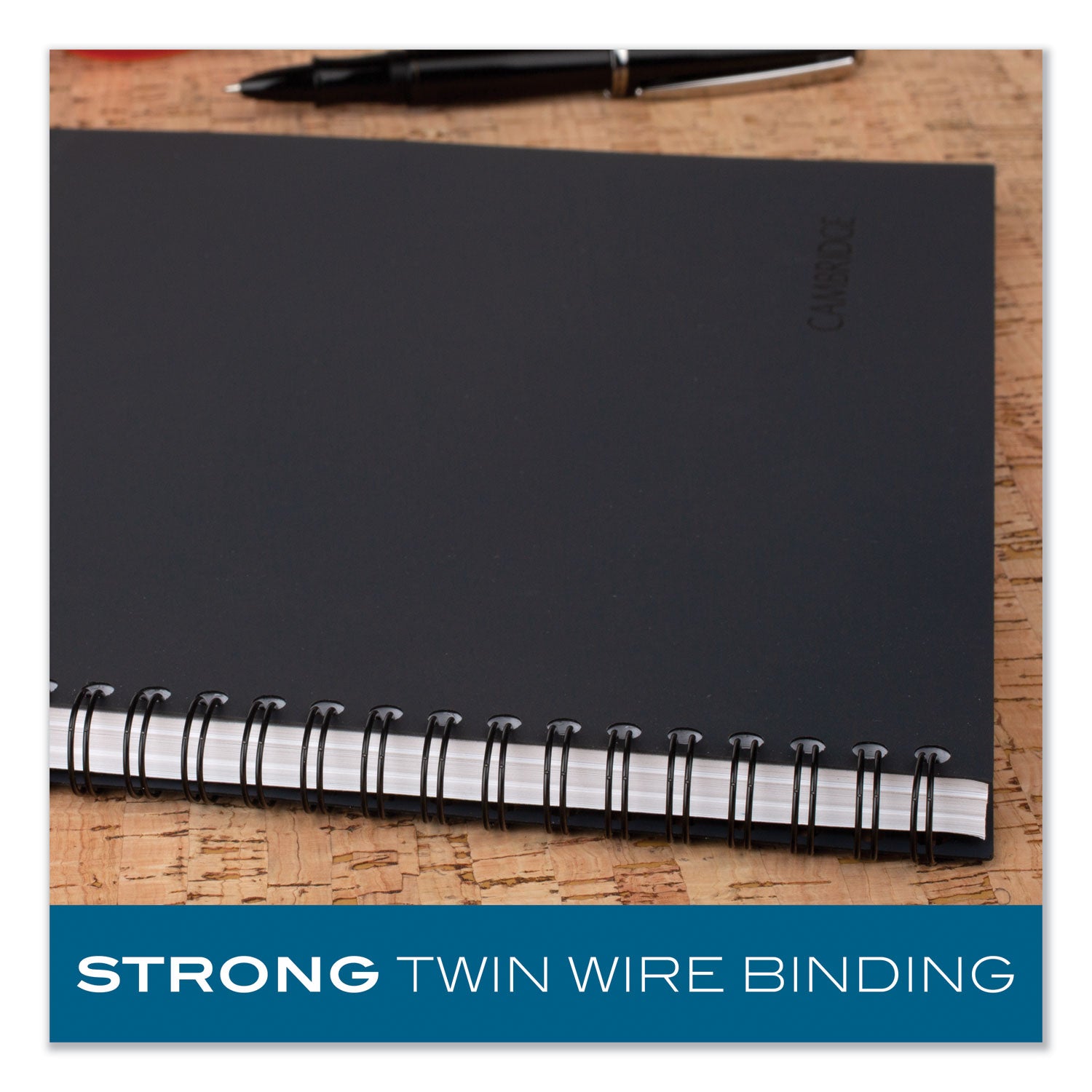 Cambridge® Wirebound Guided Action Planner Notebook, 1-Subject, Project-Management Format, Dark Gray Cover, (80) 11 x 8.5 Sheets