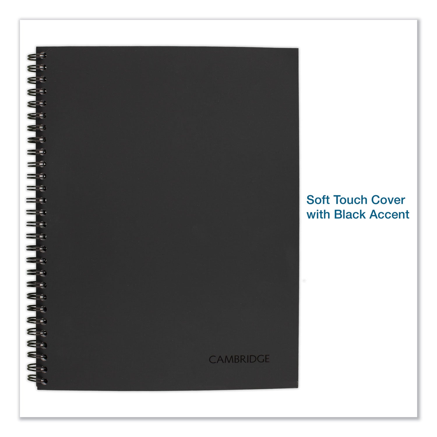 Cambridge® Wirebound Guided Action Planner Notebook, 1-Subject, Project-Management Format, Dark Gray Cover, (80) 9.5 x 7.5 Sheets