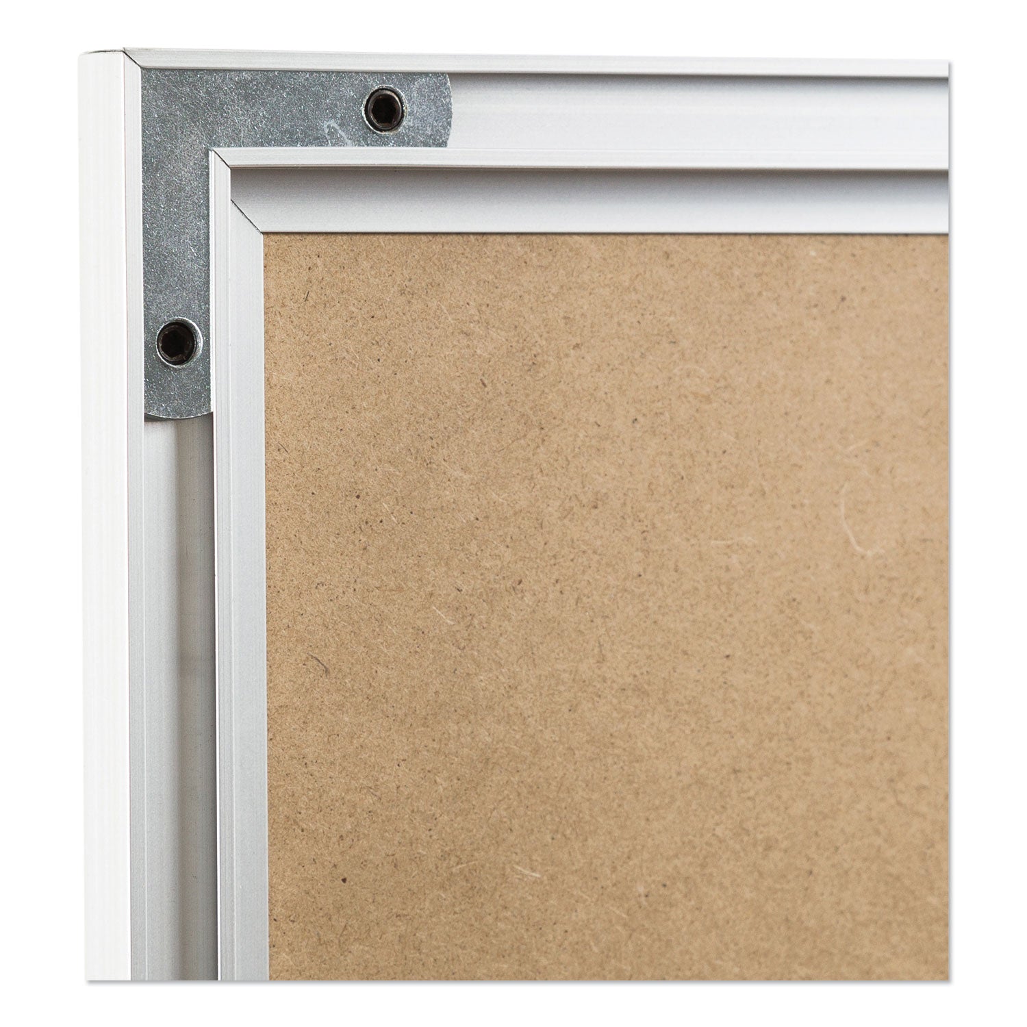 U Brands 4N1 Magnetic Dry Erase Combo Board, 35 x 23, Tan/White Surface, Silver Aluminum Frame