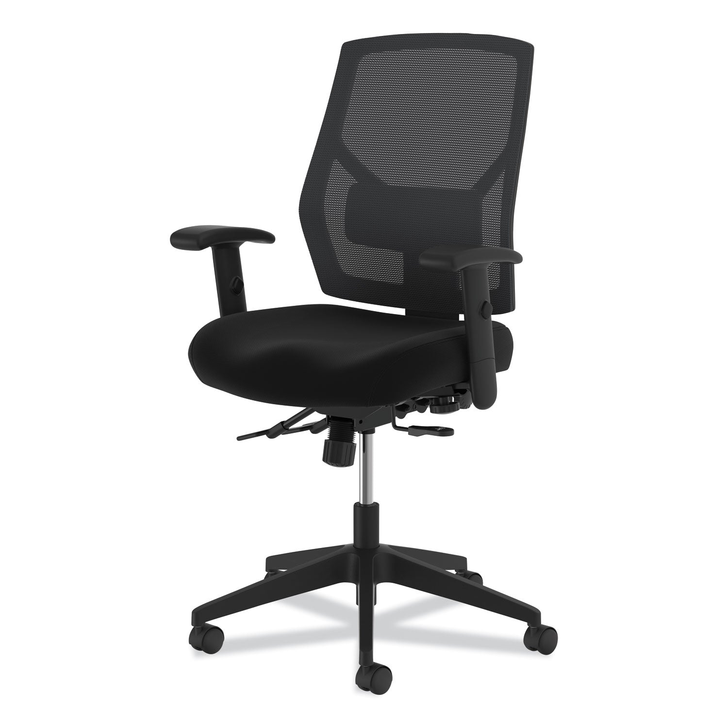 HON® Crio High-Back Task Chair with Asynchronous Control, Supports Up to 250 lb, 18" to 22" Seat Height, Black