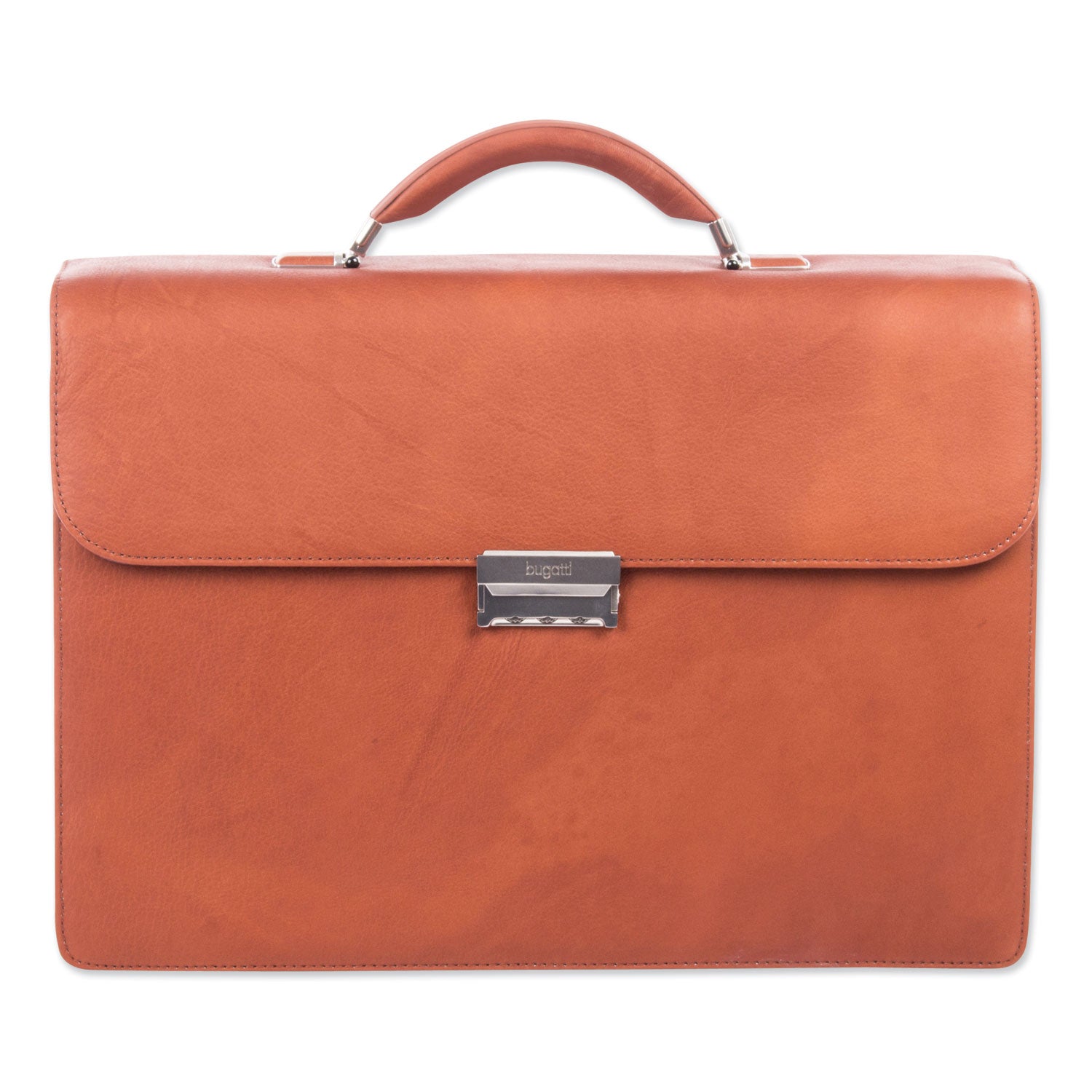 Swiss Mobility Milestone Briefcase, Fits Devices Up to 15.6", Leather, 5 x 5 x 12, Cognac