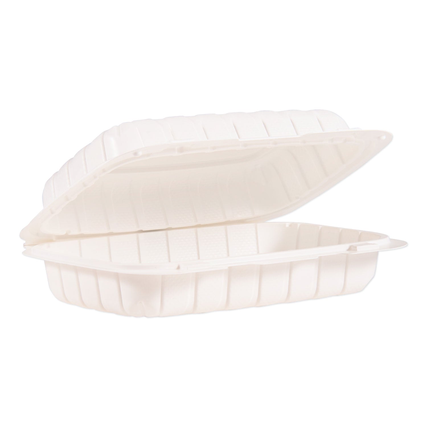 Hinged Lid Containers, Hoagie Container, 6.5 x 9 x 2.8, White, Plastic, 200/Carton