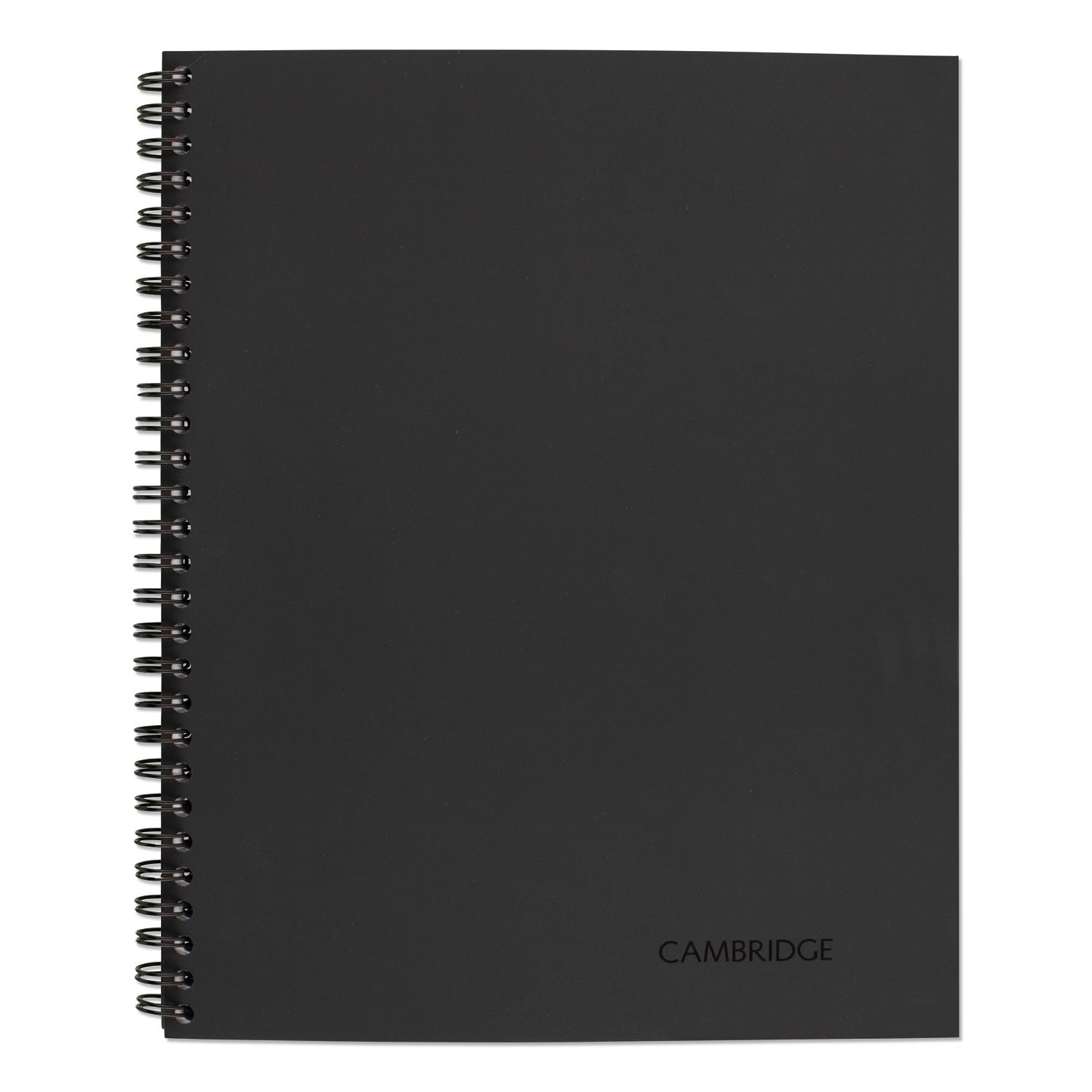 Wirebound Business Notebook, 1-Subject, Wide/Legal Rule, Black Linen Cover, (80) 11 x 8.5 Sheets