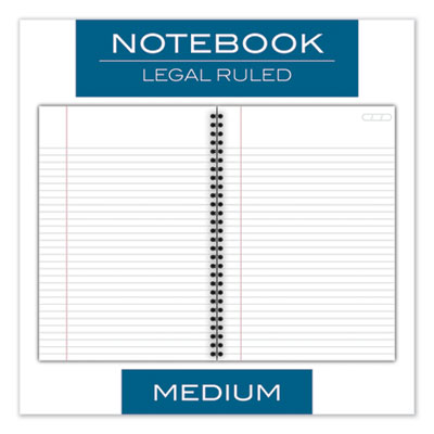 MEAD PRODUCTS Wirebound Business Notebook, 1-Subject, Wide/Legal Rule, Black Linen Cover, (80) 9.5 x 6.63 Sheets - Flipcost