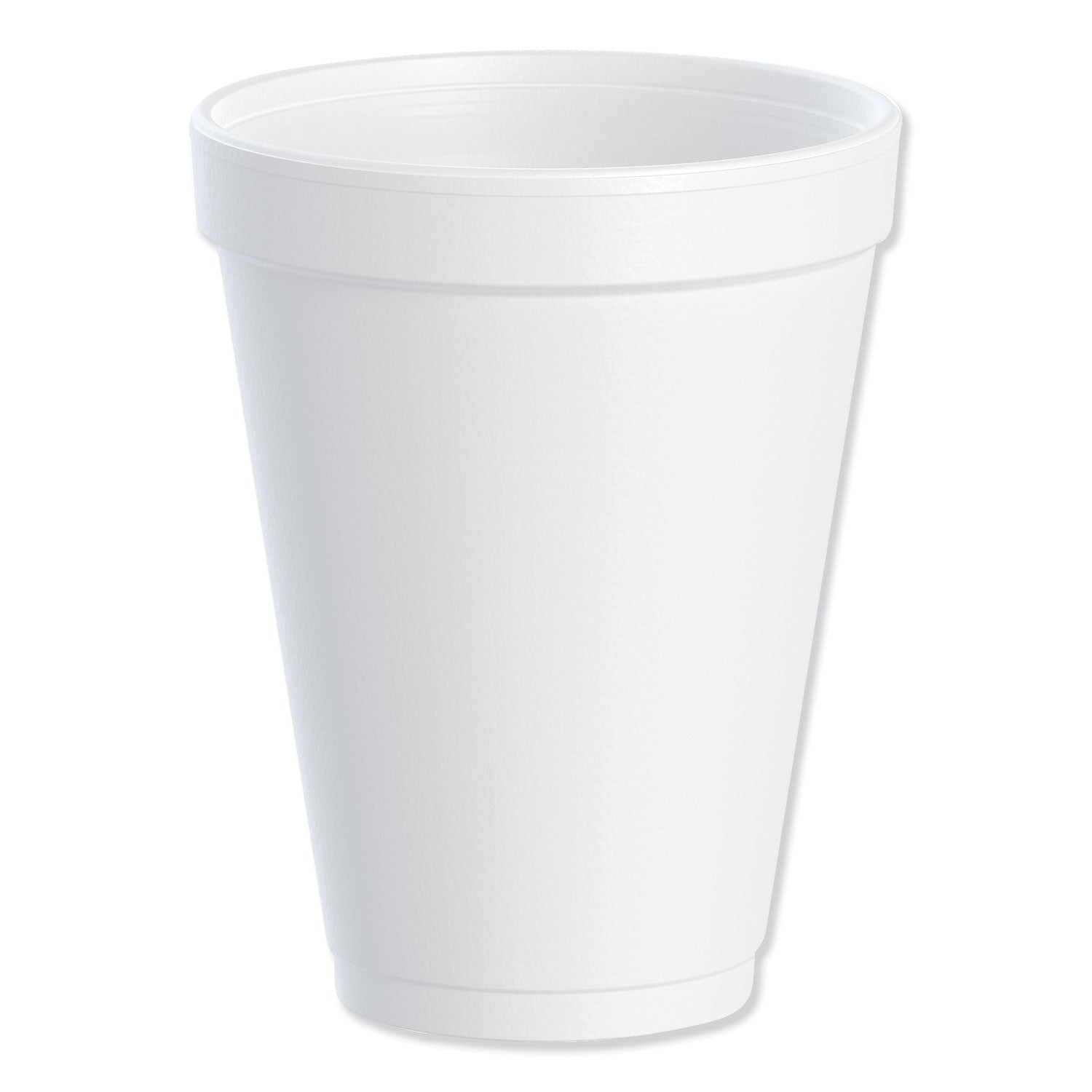 Foam Drink Cups, 12 oz, White, 25/Bag, 40 Bags/Carton