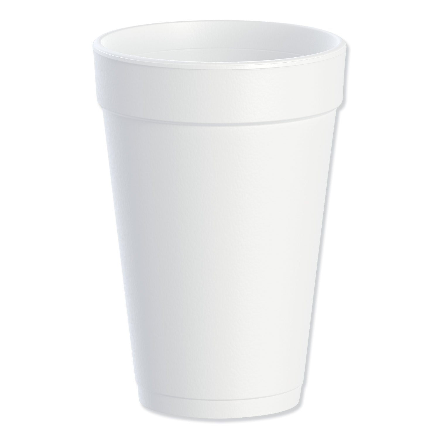 Foam Drink Cups, 16 oz, White, 25/Bag, 40 Bags/Carton