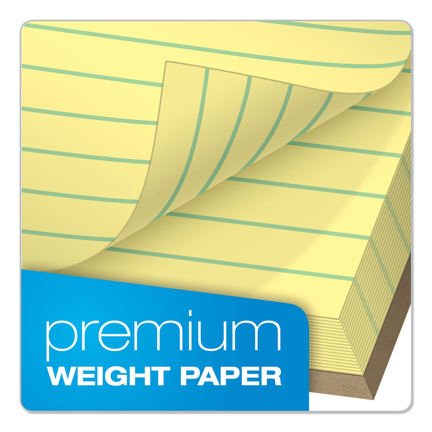 TOPS™ Docket Gold Ruled Perforated Pads, Wide/legal Rule, 50 Canary-Yellow 8.5 X 11.75 Sheets, 12/pack