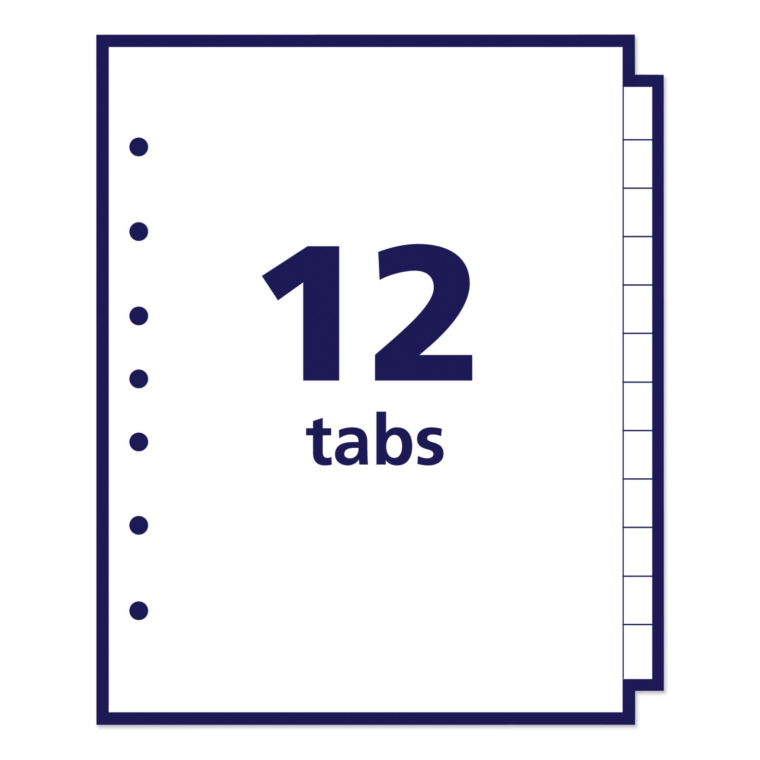 Preprinted Tab Dividers, 12-Tab, A to Z, 8.5 x 5.5, White, 1 Set Avery® Flipcost