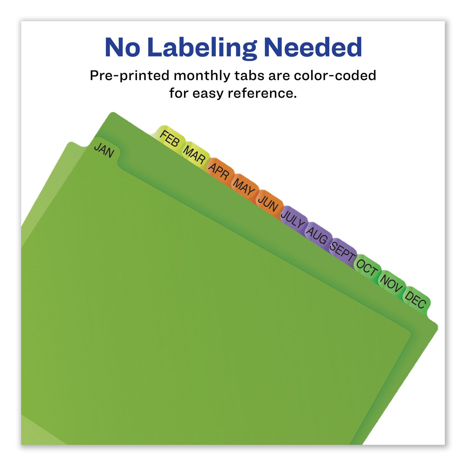 Avery® Durable Preprinted Plastic Tab Dividers, 12-Tab, A to Z, 11 x 8.5, Assorted, 1 Set