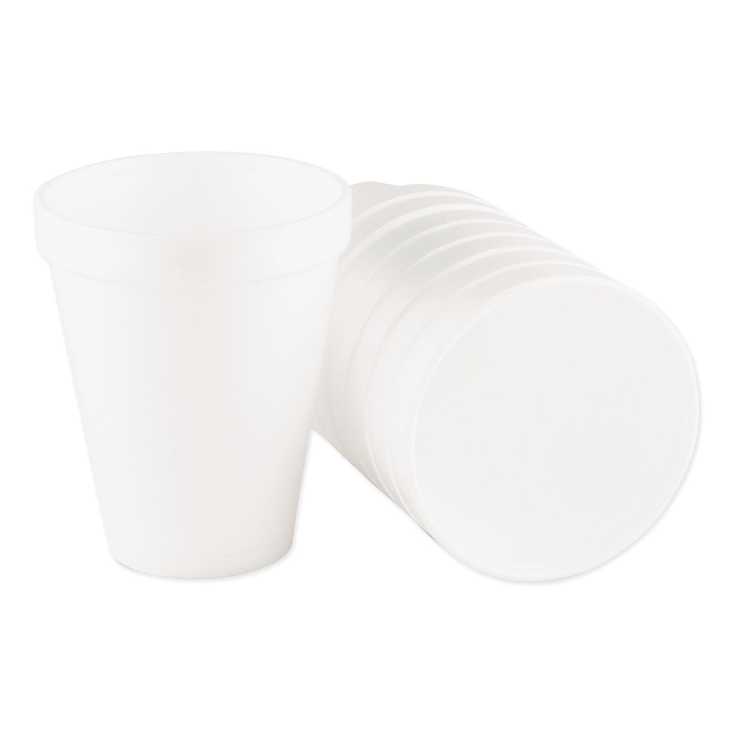 Dart® Foam Drink Cups, 10 oz, White, 25/Bag, 40 Bags/Carton