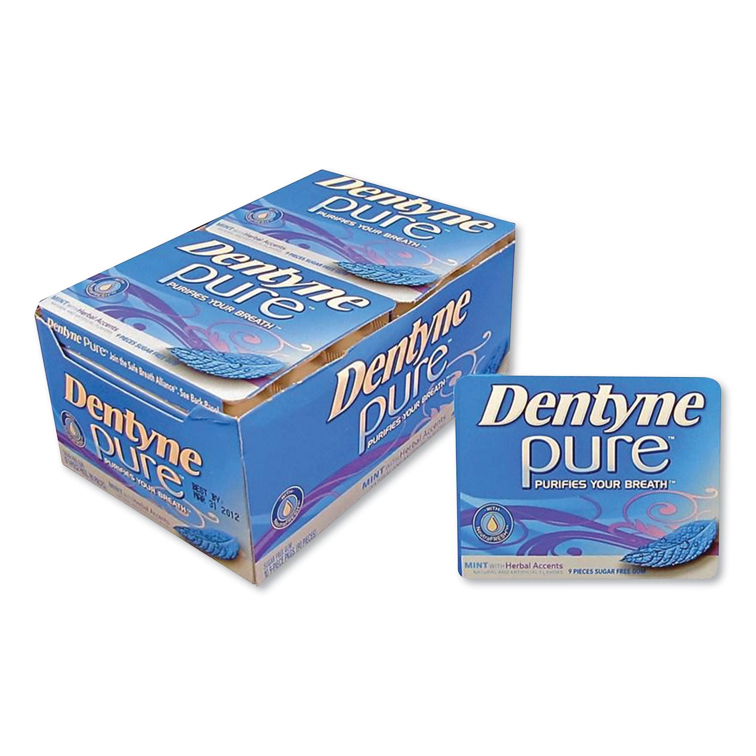 Sugar-Free Gum, Mint With Herbal Accents, 9 Pieces/Pack, 10 Packs/Box Dentyne Pure™ Flipcost