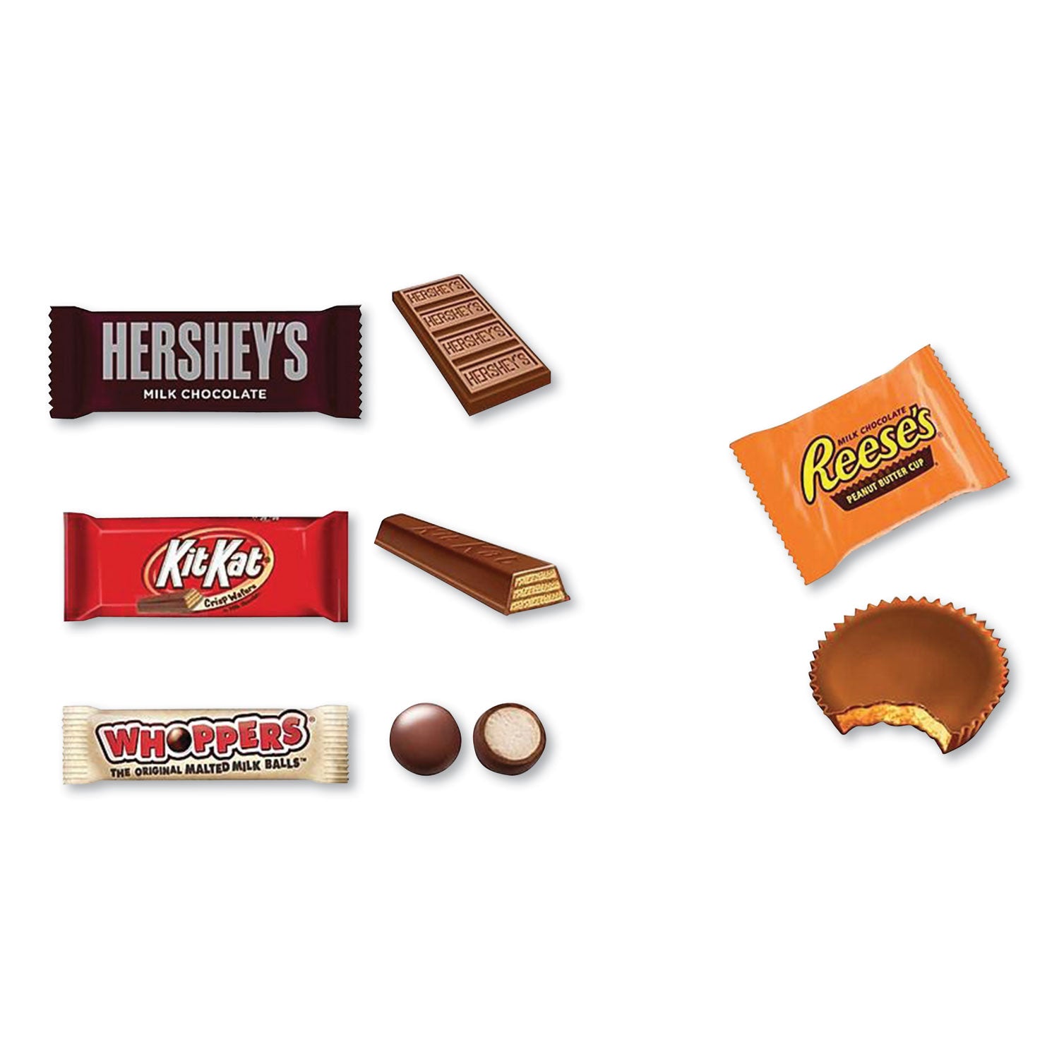 Hershey®'s Party Pack Miniatures Milk Chocolate Variety, Assorted, 33.38 oz Bag