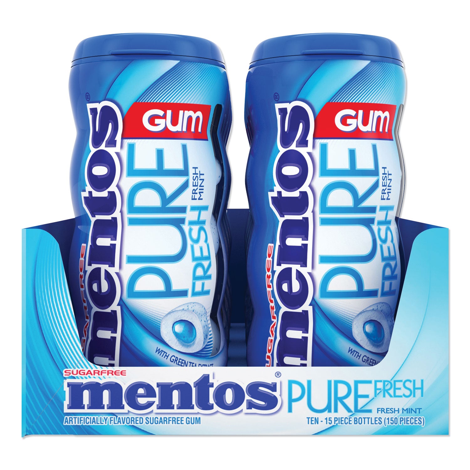 Pure Fresh Sugar-Free Gum, Mint, 15 Pieces/Pack, 10 Packs/Box Mentos® Flipcost