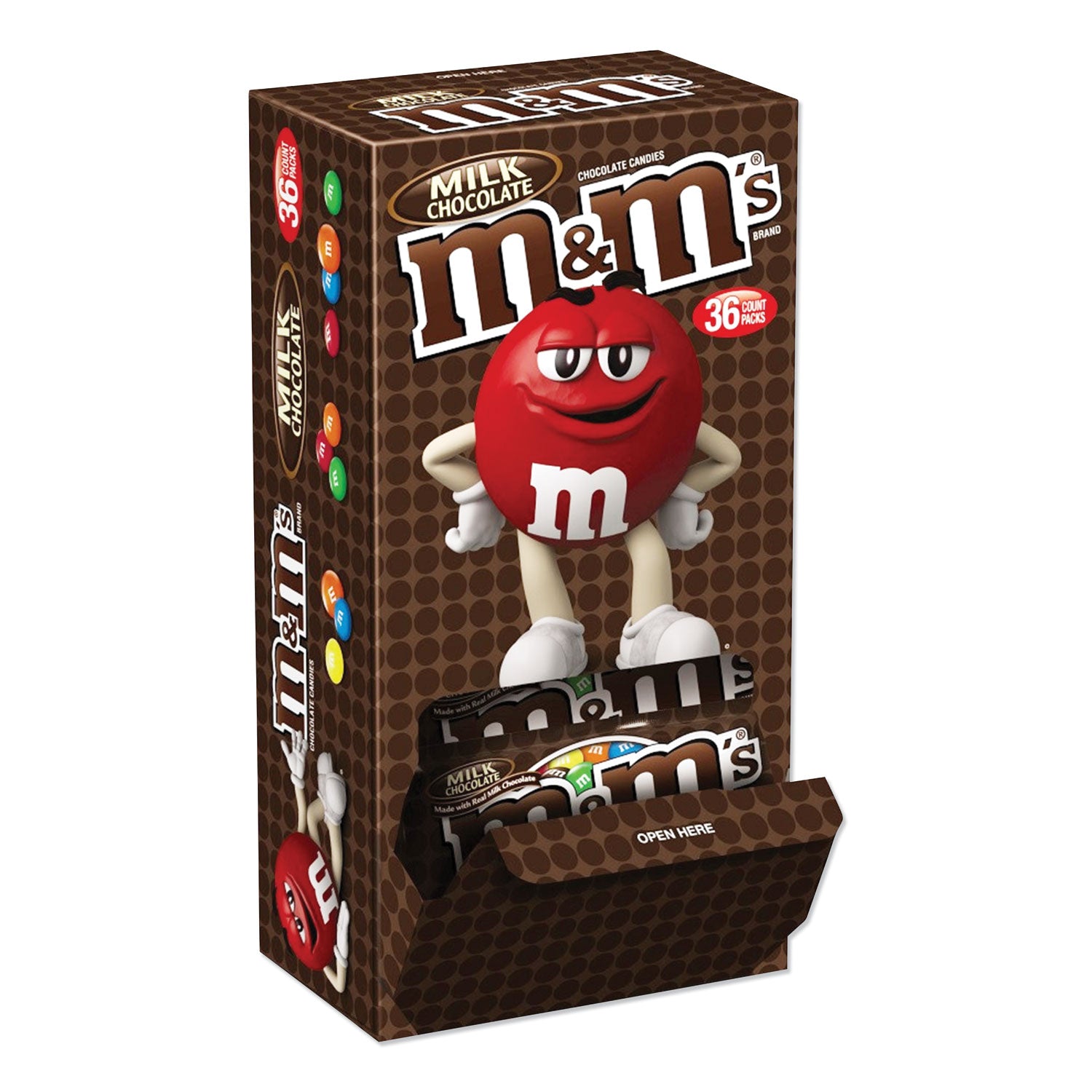 M & M's® Chocolate Candies, Milk Chocolate, Individually Wrapped, 1.69 oz, 36/Box