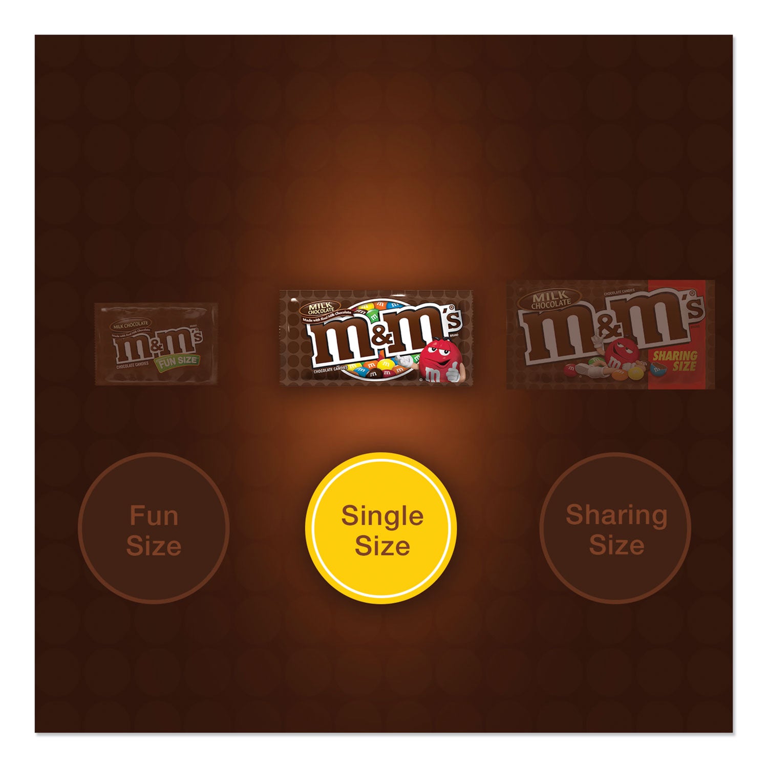 M & M's® Chocolate Candies, Milk Chocolate, Individually Wrapped, 1.69 oz, 36/Box