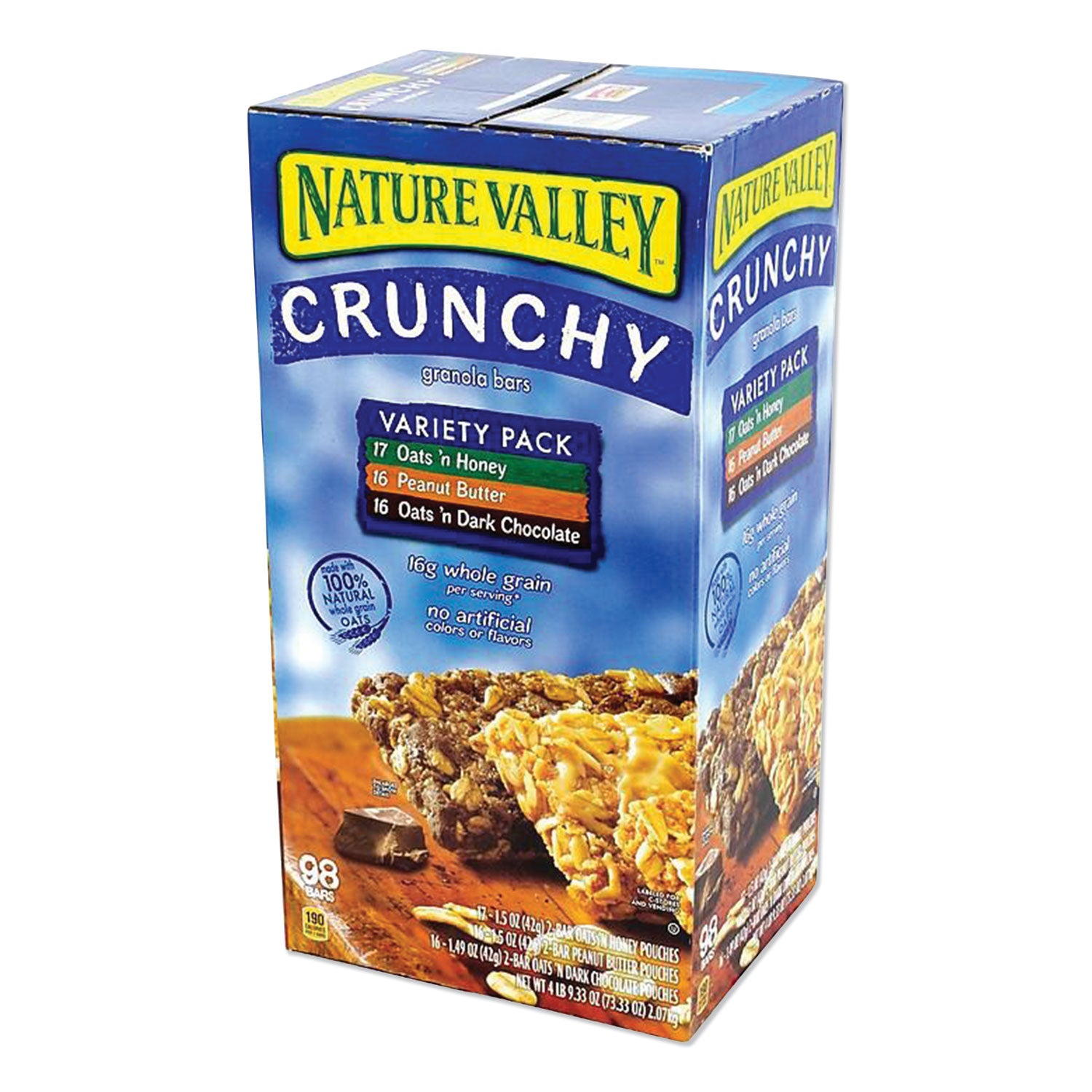 Nature Valley® Granola Bars, Assorted Crunchy Bars, 1.5 oz Pouch, 2 Bars/Pouch, 49 Packs/Box