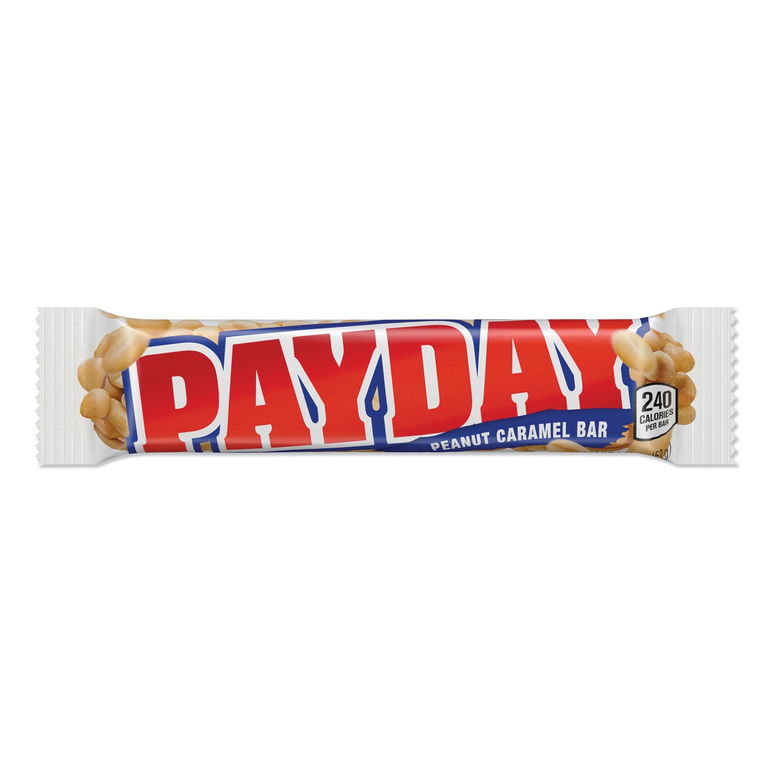 THE HERSHEY COMPANY PayDay Chewy Candy Bars, Peanut Caramel, 1.85 oz, 24/Box