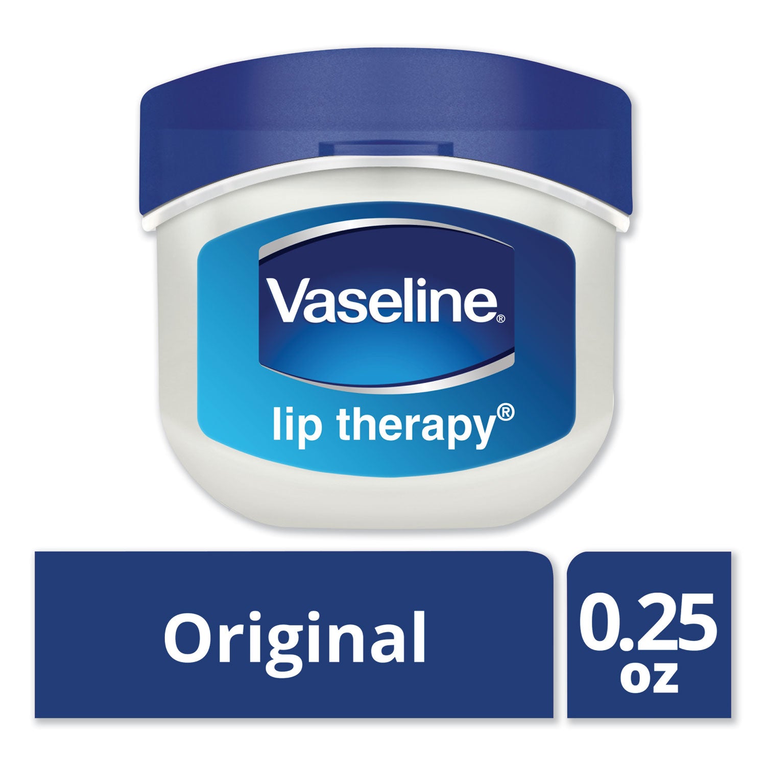 Vaseline® Lip Therapy, Original, 0.25 oz, Plastic Flip-Top Container