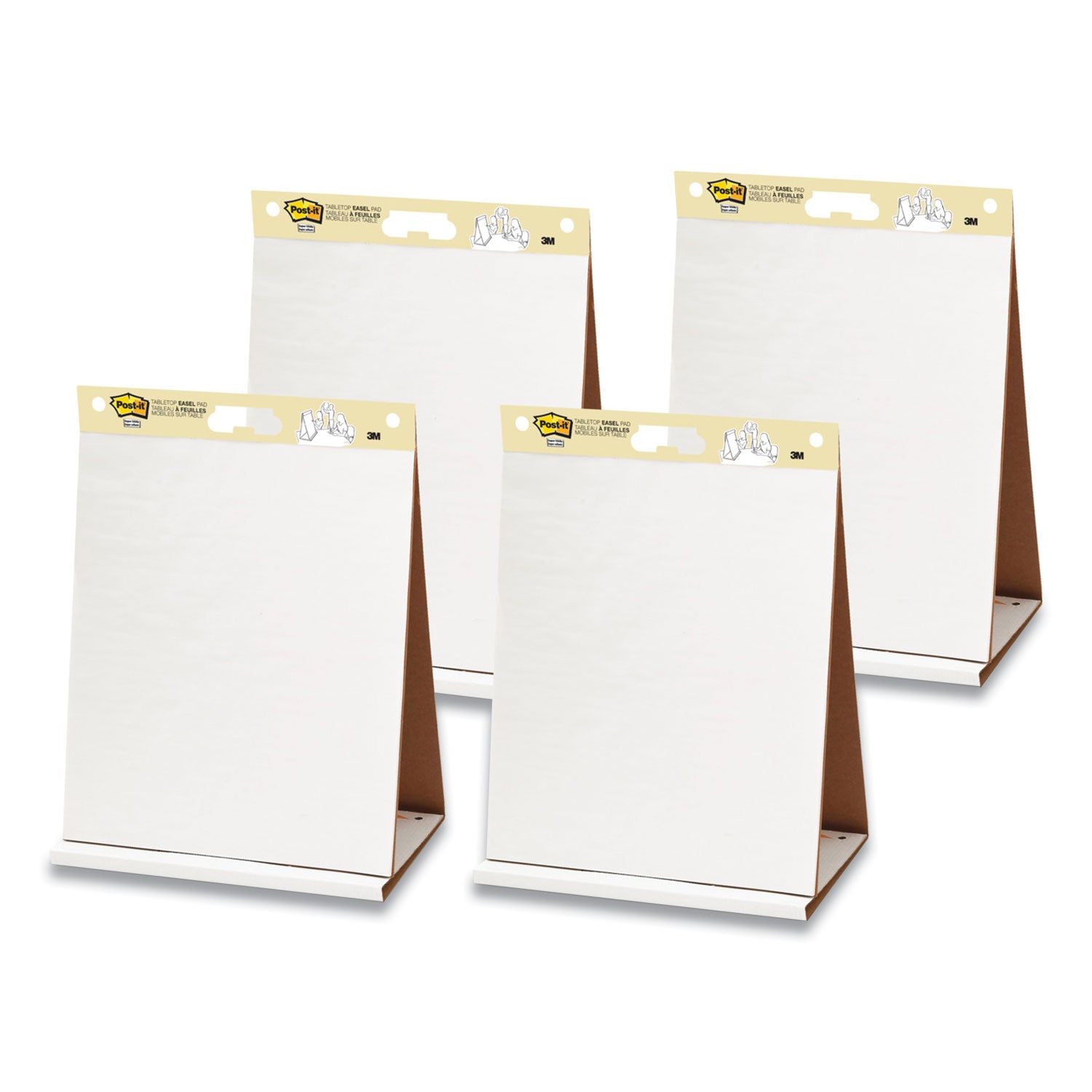 Original Tabletop Easel Pad with Self-Stick Sheets, Unruled, 20 x 23, White, 20 Sheets, 4/Pack