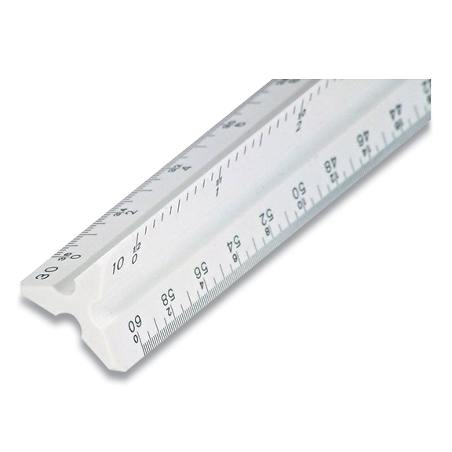 Staedtler® Triangular Scale Plastic Architects Ruler, 12" Long, Plastic, White