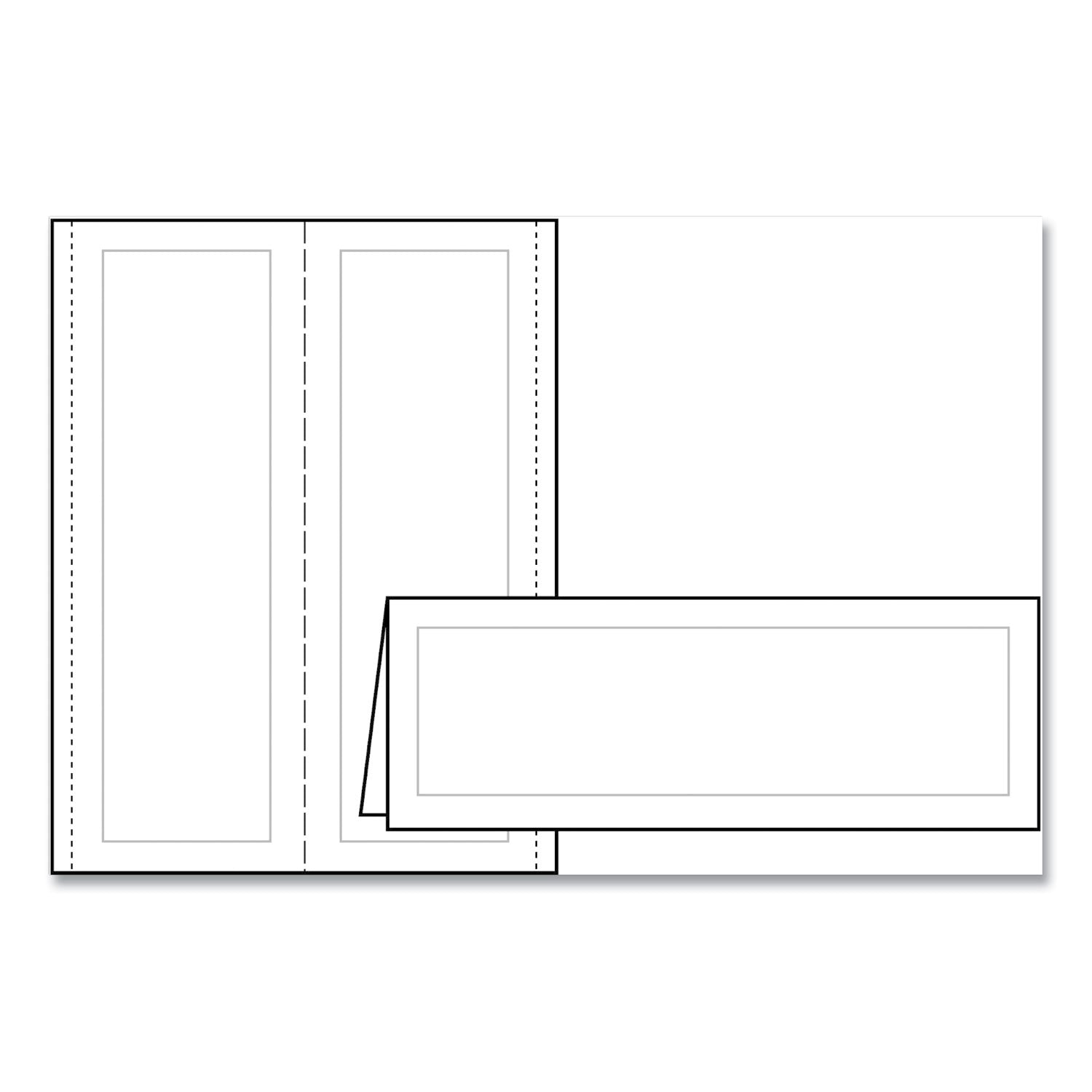 Avery® Large Embossed Tent Card, White, 3.5 x 11, 1 Card/Sheet, 50 Sheets/Box