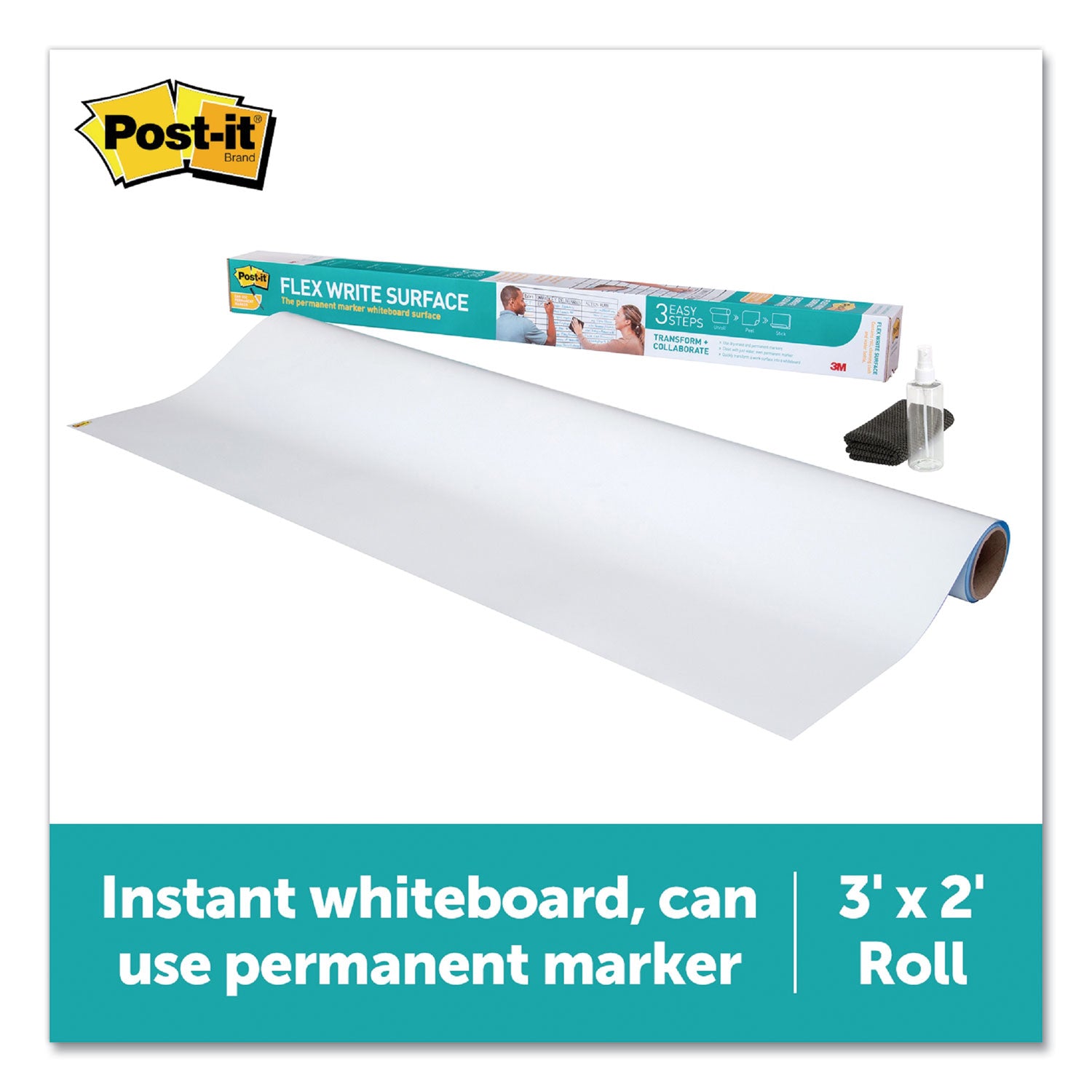 Post-it® Flex Write Surface, 36 x 24, White Surface