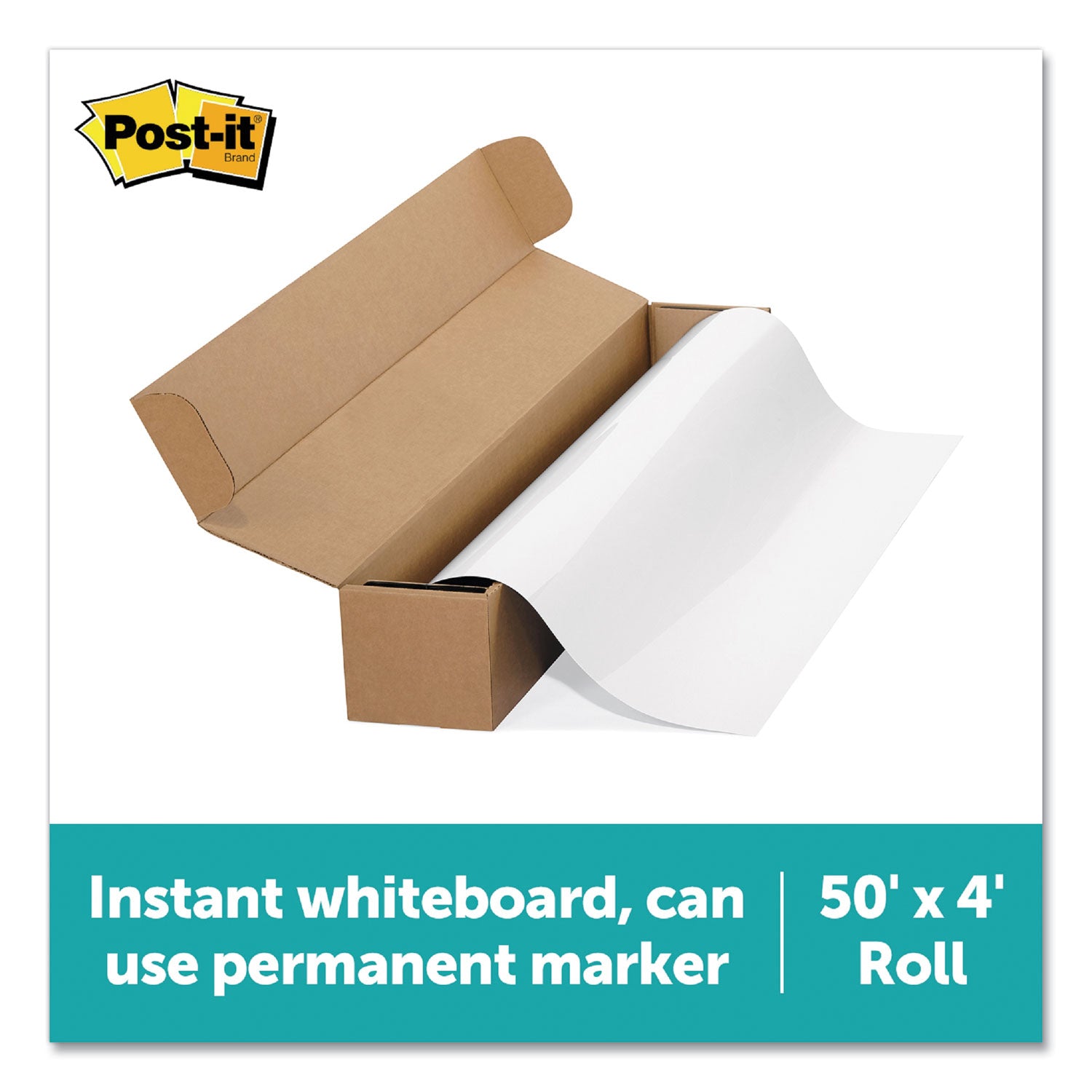 Post-it® Flex Write Surface, 50 ft x 48, White Surface