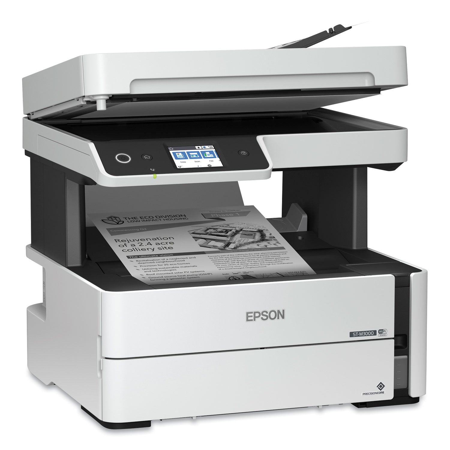 Epson® WorkForce ST-M3000 Monochrome MFP Supertank Printer, Copy/Fax/Print/Scan