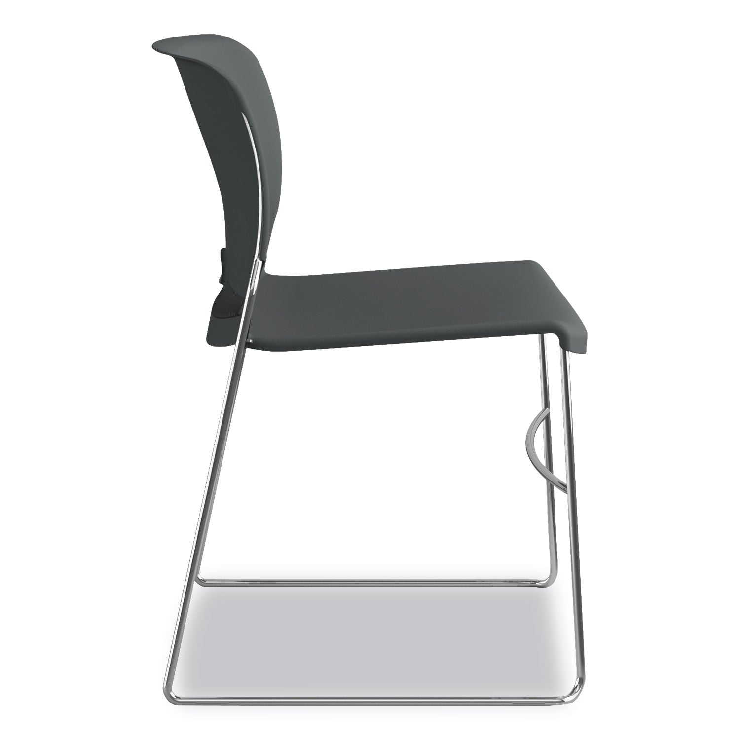 HON® Olson Stacker High Density Chair, Supports Up to 300 lb, 17.75" Seat Height, Lava Seat, Lava Back, Chrome Base, 4/Carton