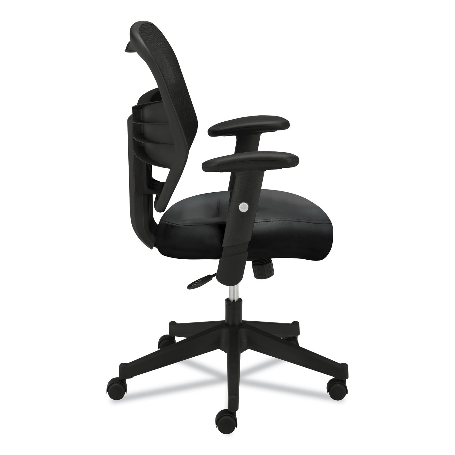 HON® VL531 Mesh High-Back Task Chair with Adjustable Arms, Supports Up to 250 lb, 18" to 22" Seat Height, Black