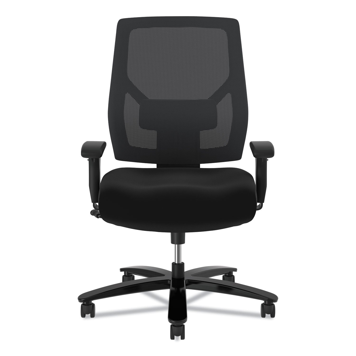 HON® Crio Big and Tall Mid-Back Task Chair, Supports Up to 450 lb, 18" to 22" Seat Height, Black