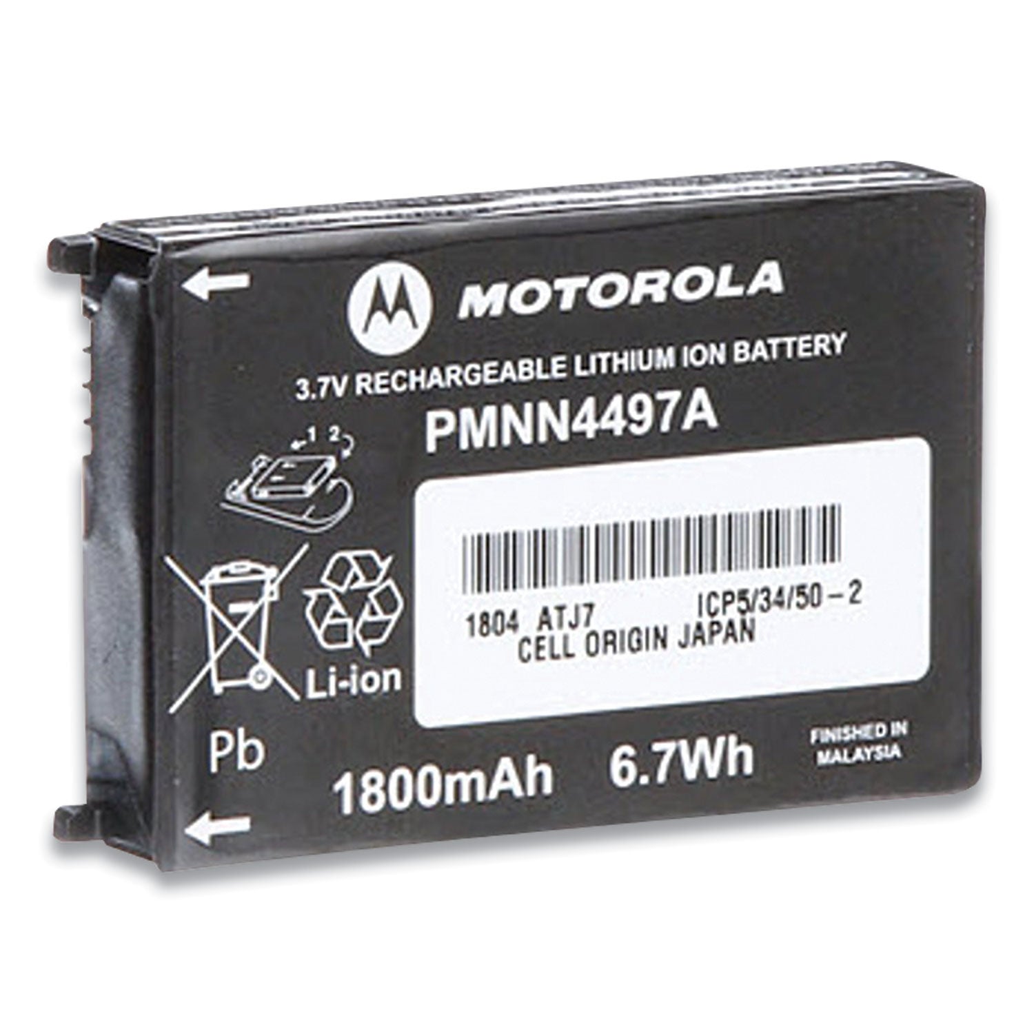 Li-Ion Battery for CLS Series Radios, 3.7 V, 1800 mAh Motorola® Flipcost