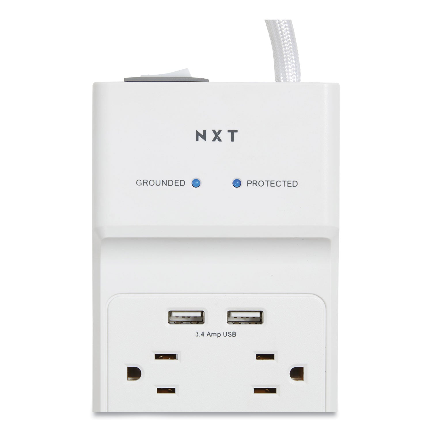 NXT Technologies™ Surge Protector, 10 AC Outlets/2 USB Ports, 6 ft Cord, 3,000 J, White