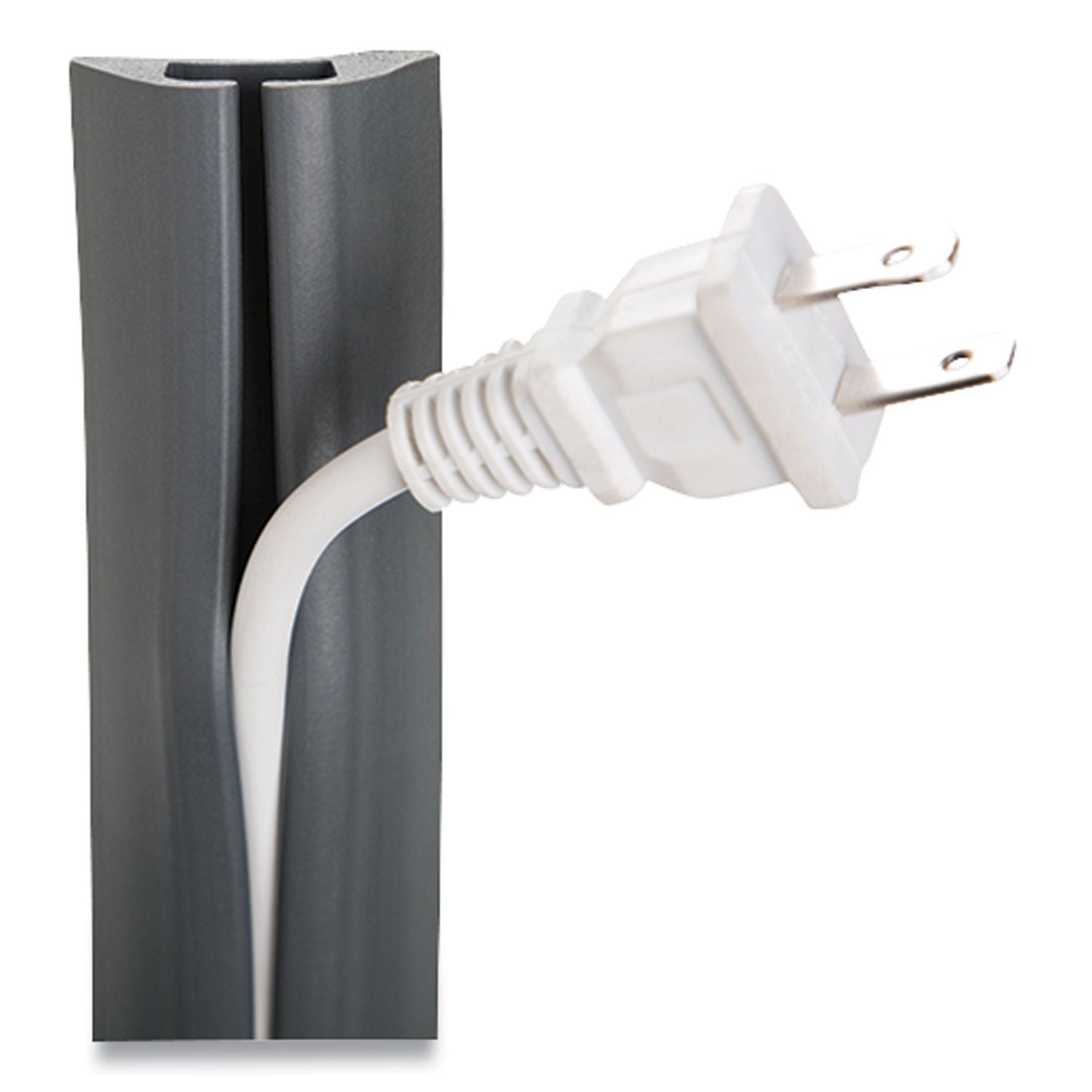 UT Wire® Compact Cord Protector and Concealer, 1.6" x 5 ft, Gray