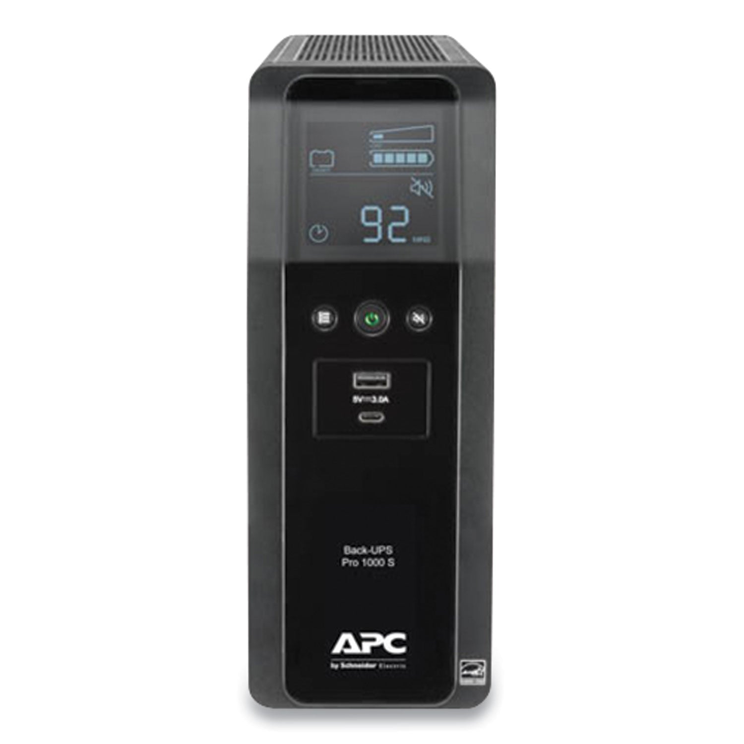 APC® BR1000MS Back-UPS PRO BR Series SineWave Battery Backup System, 10 Outlets, 1,000 VA, 1,080 J