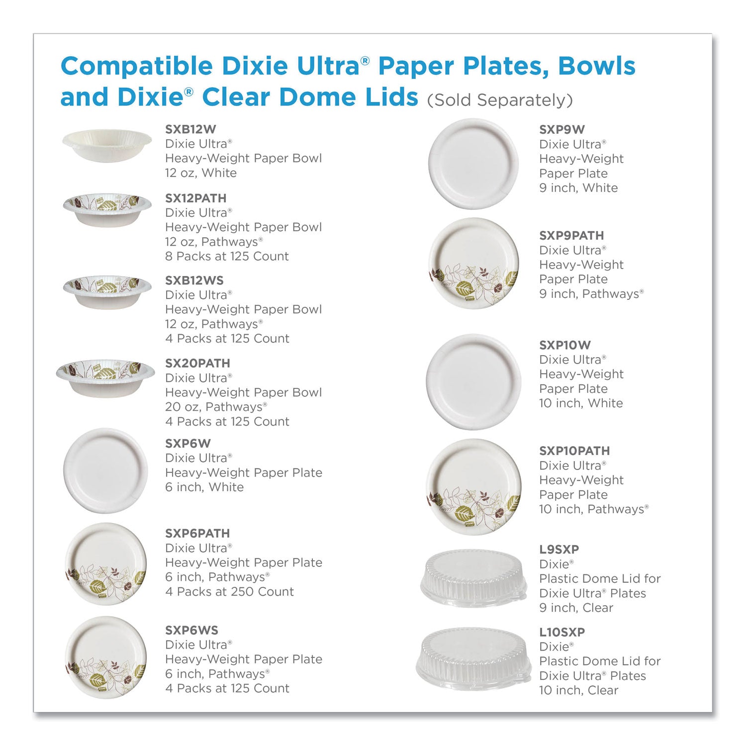 Dixie® Pathways Heavyweight Paper Bowls, 12 oz, Green/Burgundy, 1,000/Carton