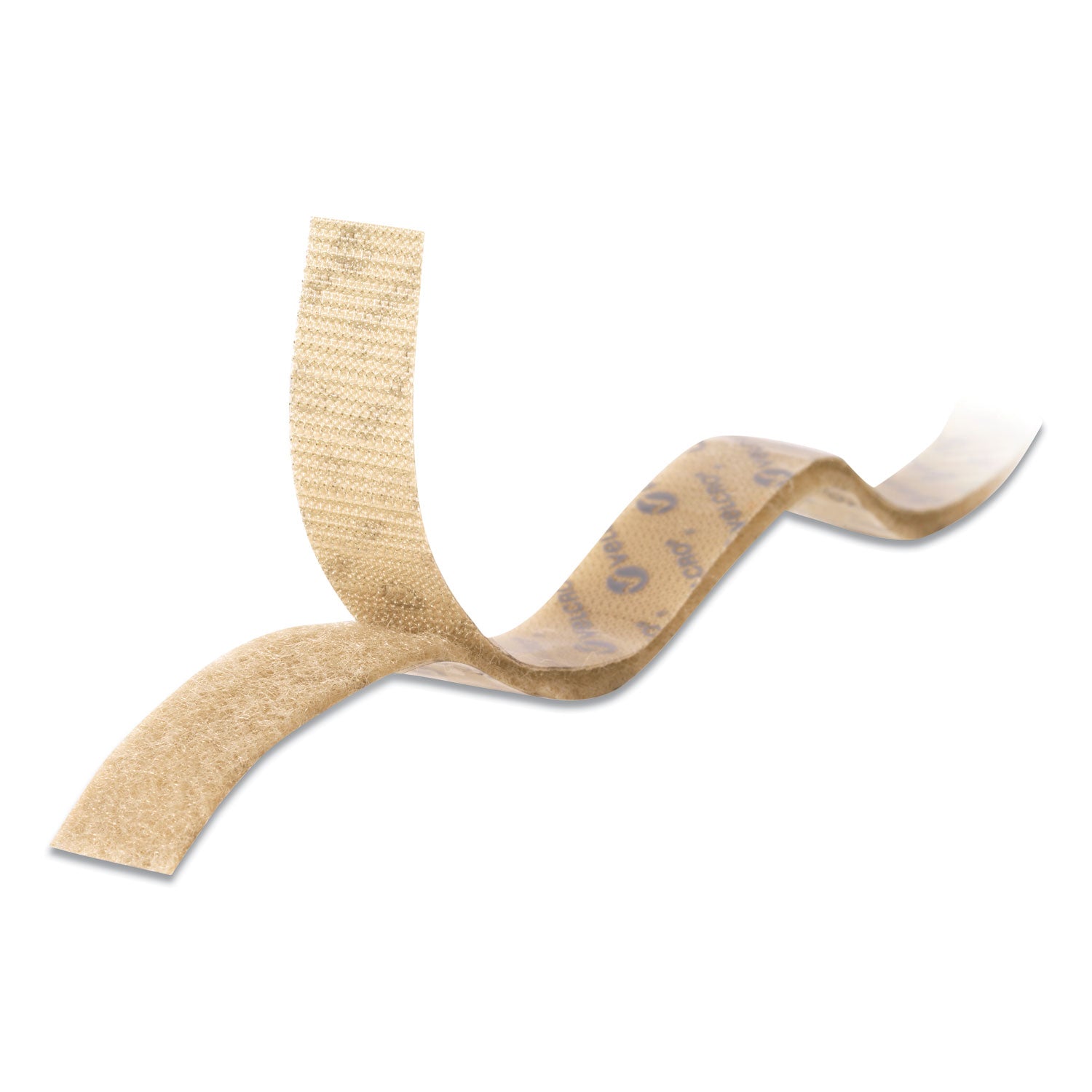 VELCRO® Brand Sticky-Back Fasteners with Dispenser, Removable Adhesive, 0.75" x 15 ft, Beige