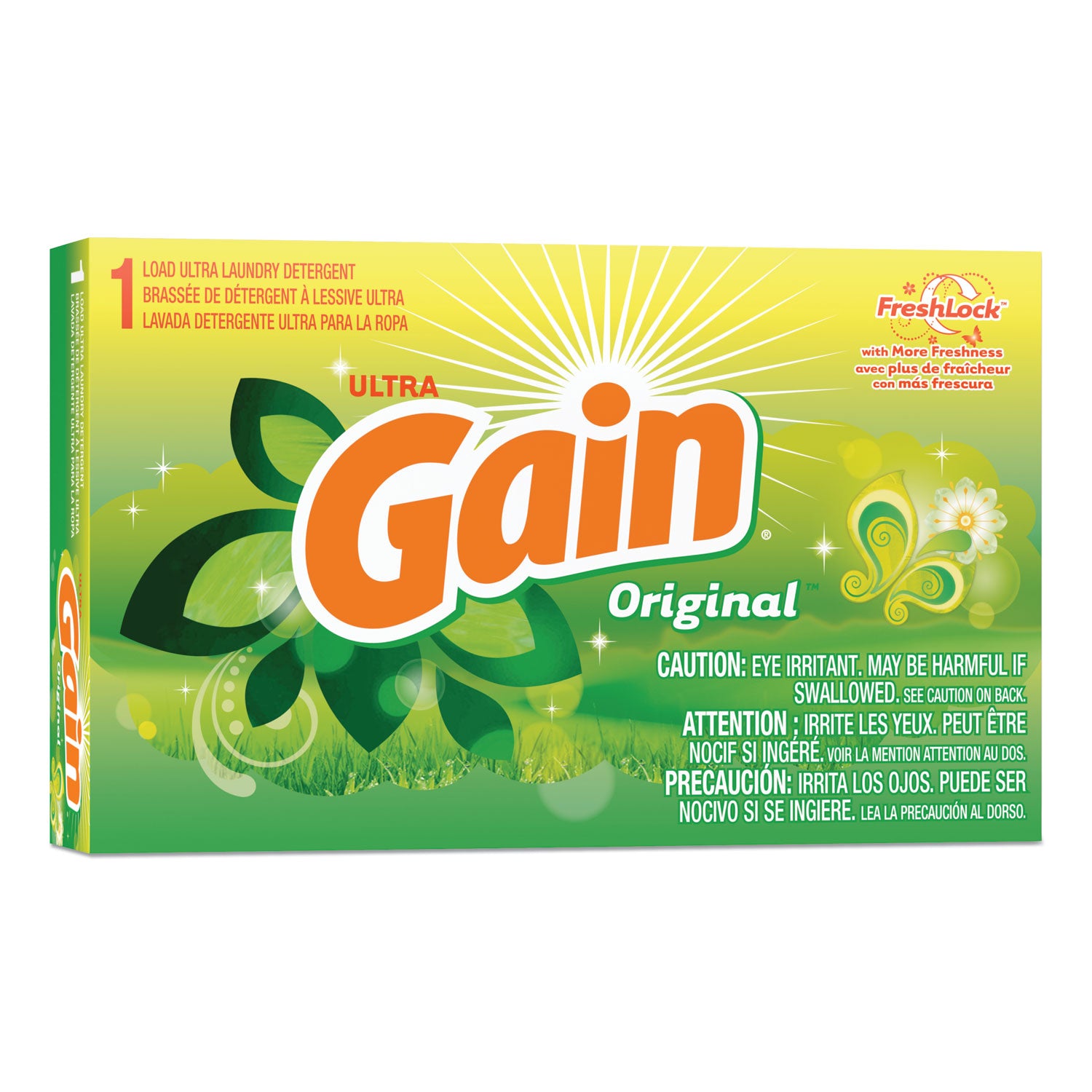 Gain® Powder Laundry Detergent, Original Scent, 1.8 oz Box, 156 Boxes/Carton