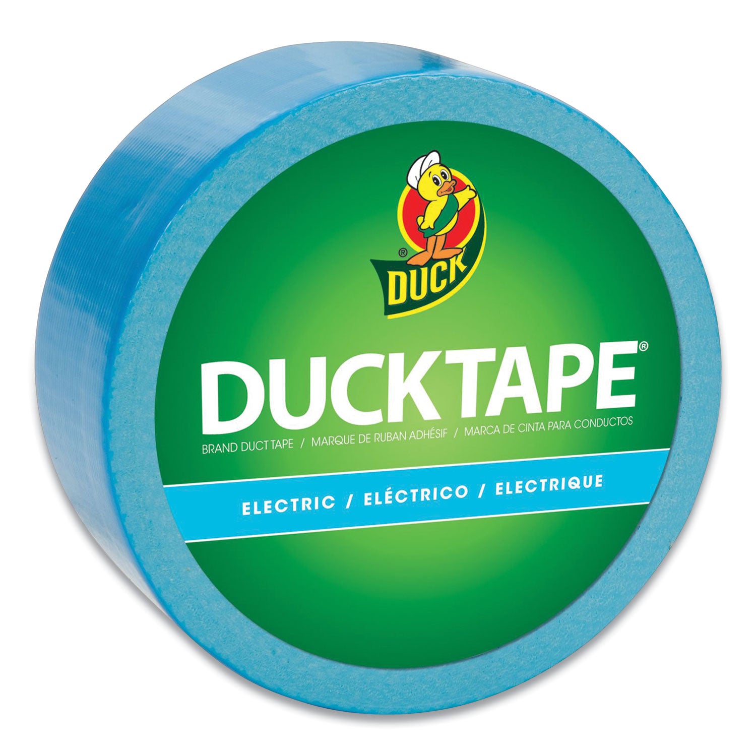 Duck® Colored Duct Tape, 3" Core, 1.88" x 20 yds, Electric Blue