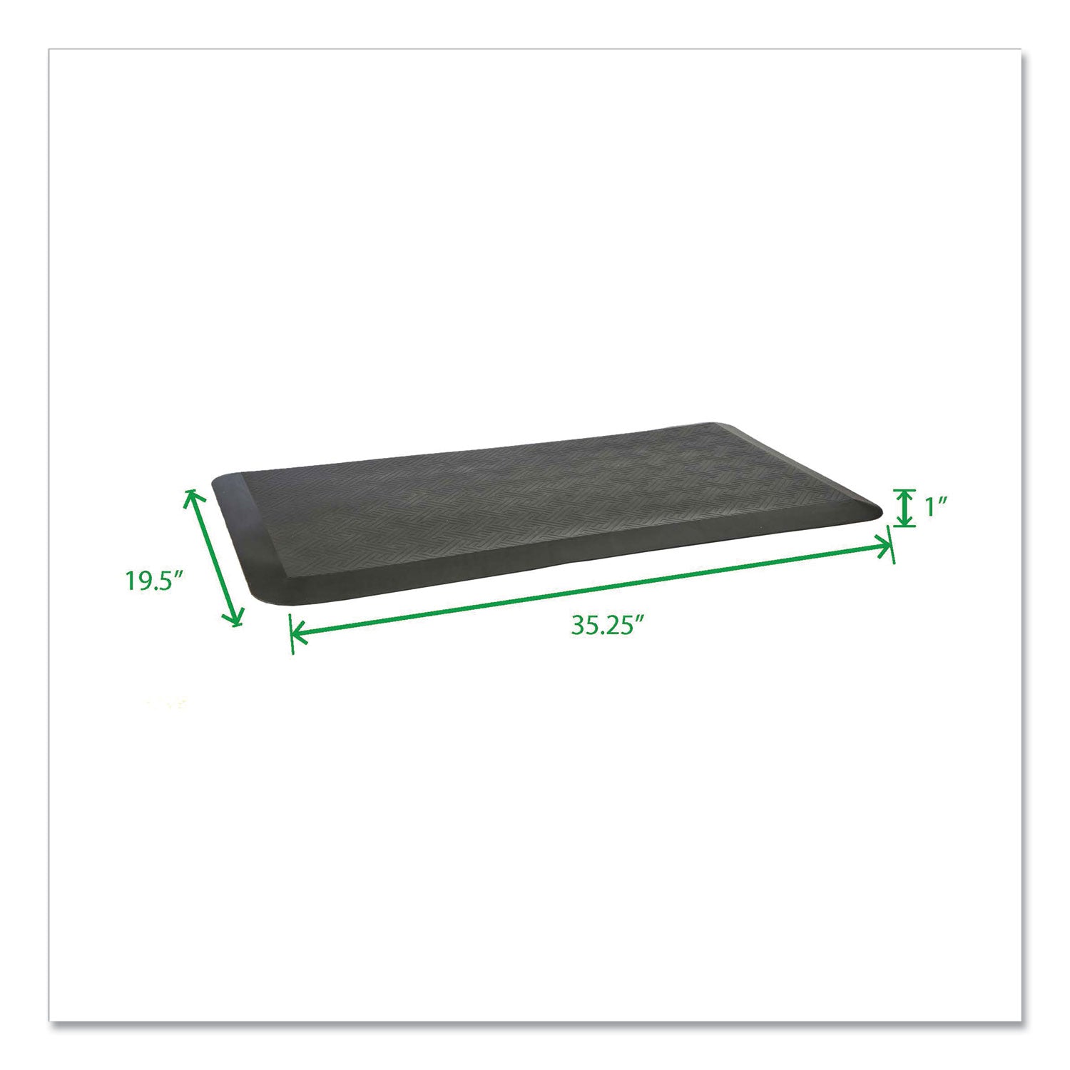 Anti-Fatigue Mat, 35.25 x 19.5, Black Mind Reader Flipcost