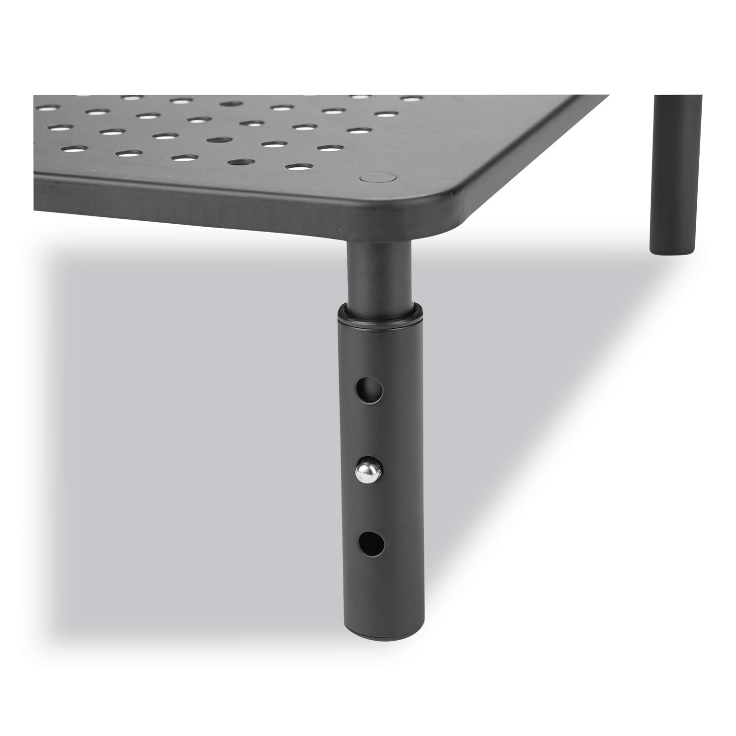 Mind Reader Adjustable Rectangular Monitor Stand, 14" x 9" x 3.25" to 5.25", Black, Supports 44 lbs