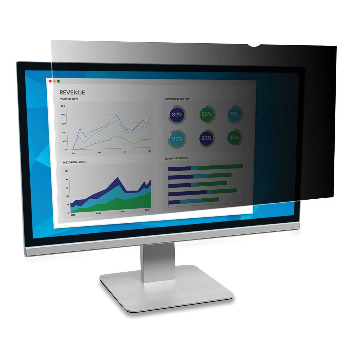 Frameless Blackout Privacy Filter for 18.5" Widescreen Flat Panel Monitor, 16:9 Aspect Ratio