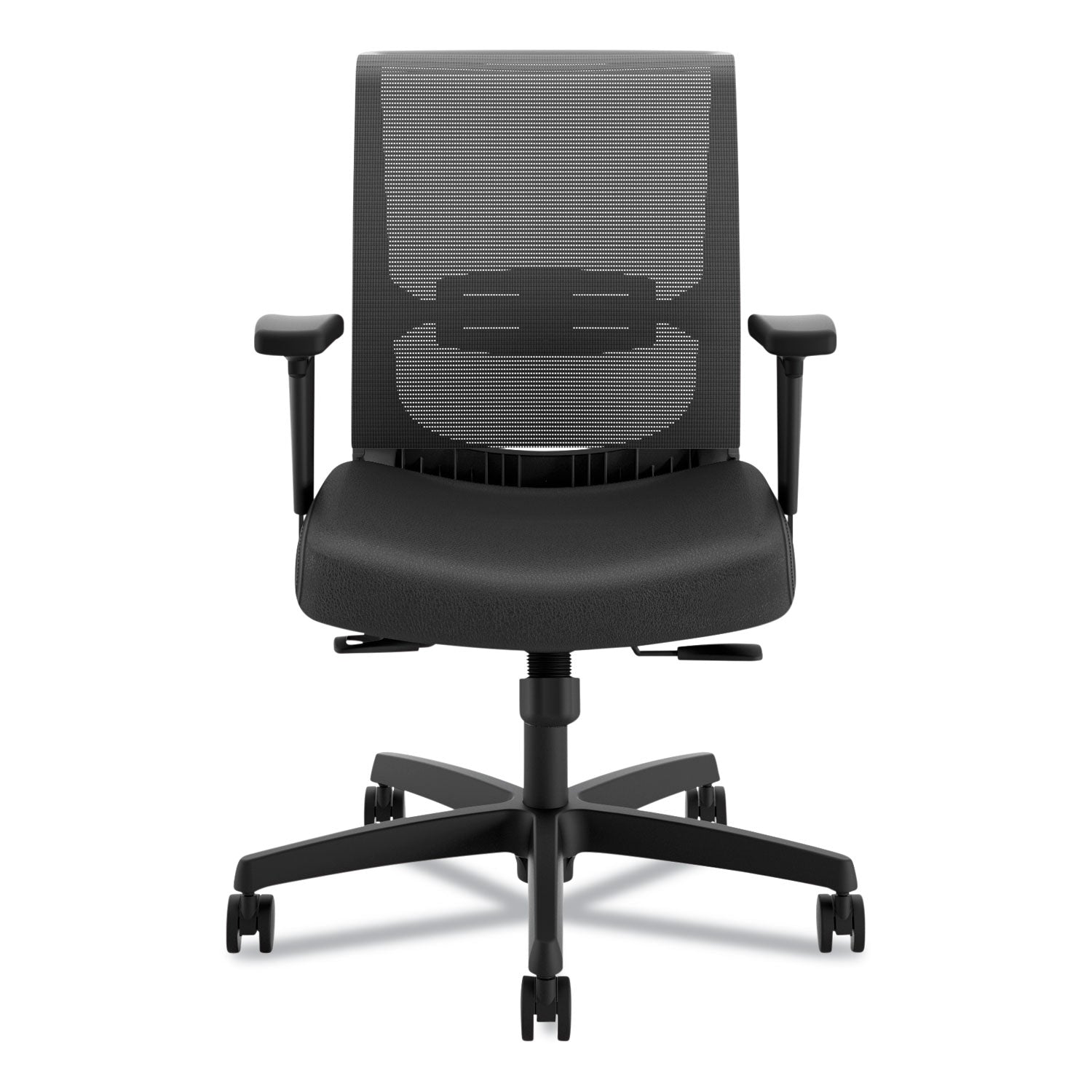 HON® Convergence Mid-Back Task Chair, Synchro-Tilt and Seat Glide, Supports Up to 275 lb, Black