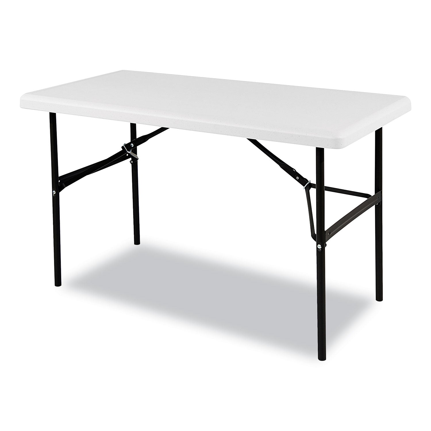 Iceberg IndestrucTable Classic Folding Table, Rectangular, 48" x 24" x 29", Platinum