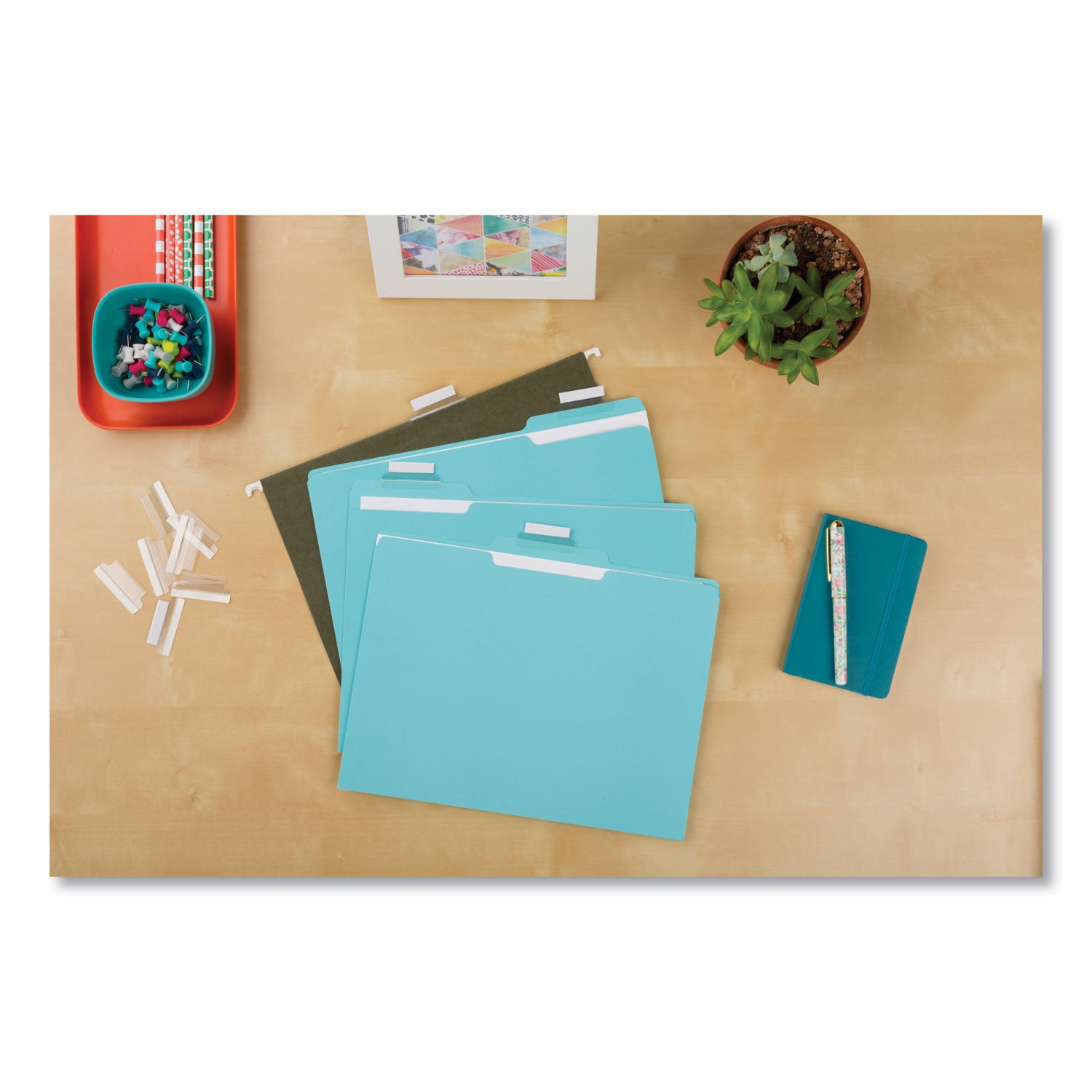 Avery® Insertable Index Tabs with Printable Inserts, 1/5-Cut, Clear, 1.5" Wide, 25/Pack