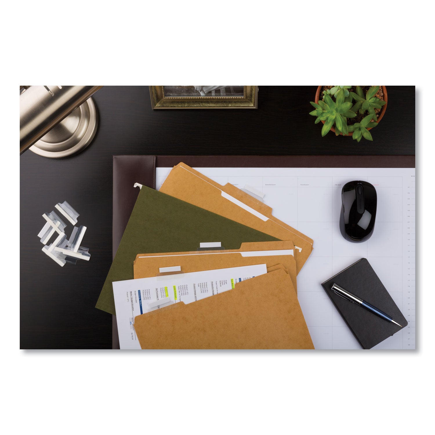 Avery® Insertable Index Tabs with Printable Inserts, 1/5-Cut, Clear, 1.5" Wide, 25/Pack